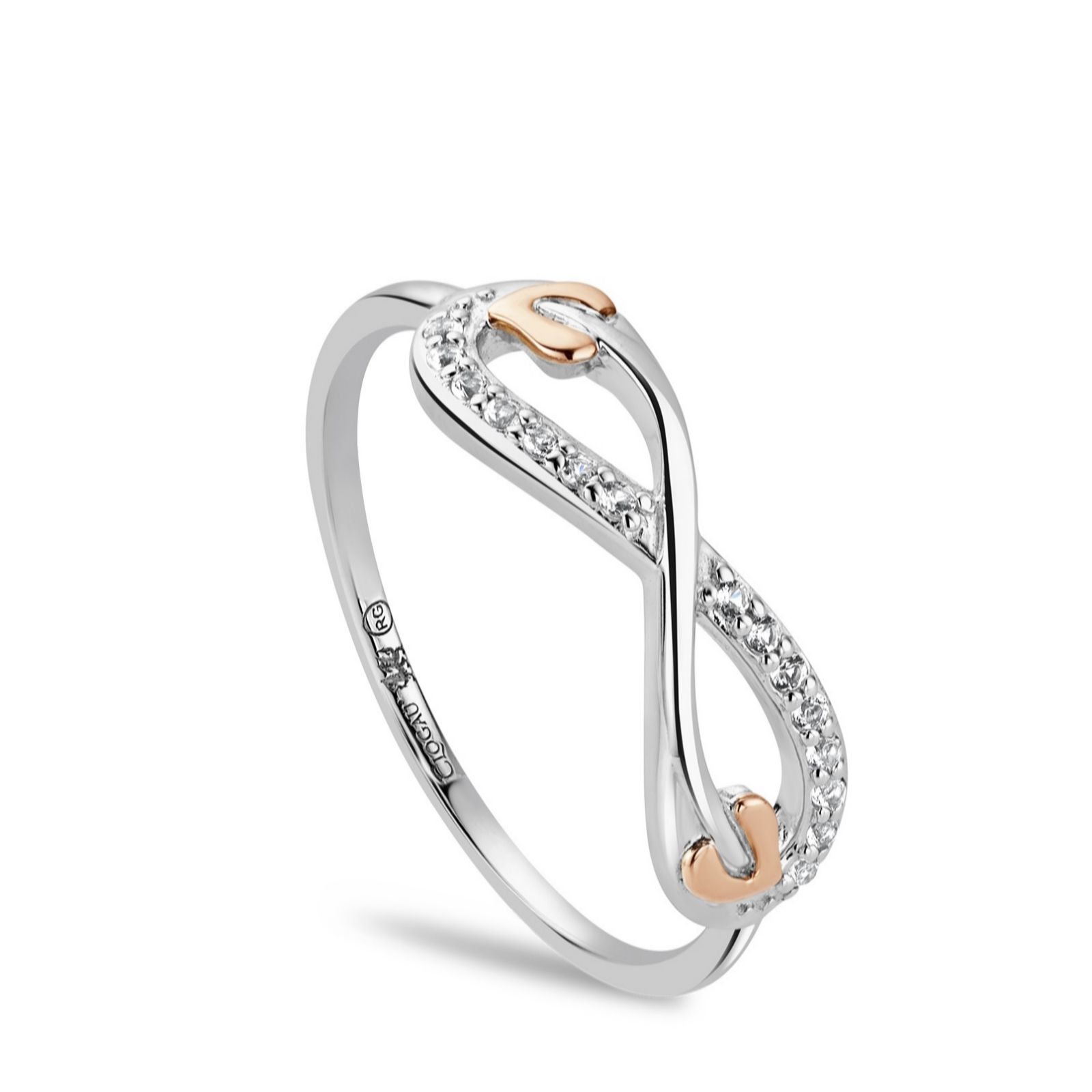 Clogau Tree Of Life Infinity Ring Sterling Silver & 9ct Gold