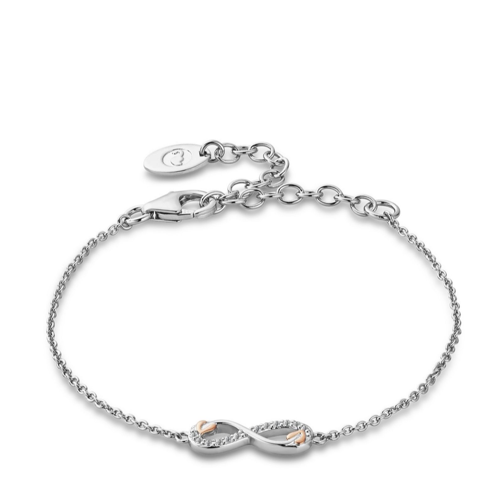 Clogau Tree Of Life Infinity Bracelet Sterling Silver & 9ct Gold