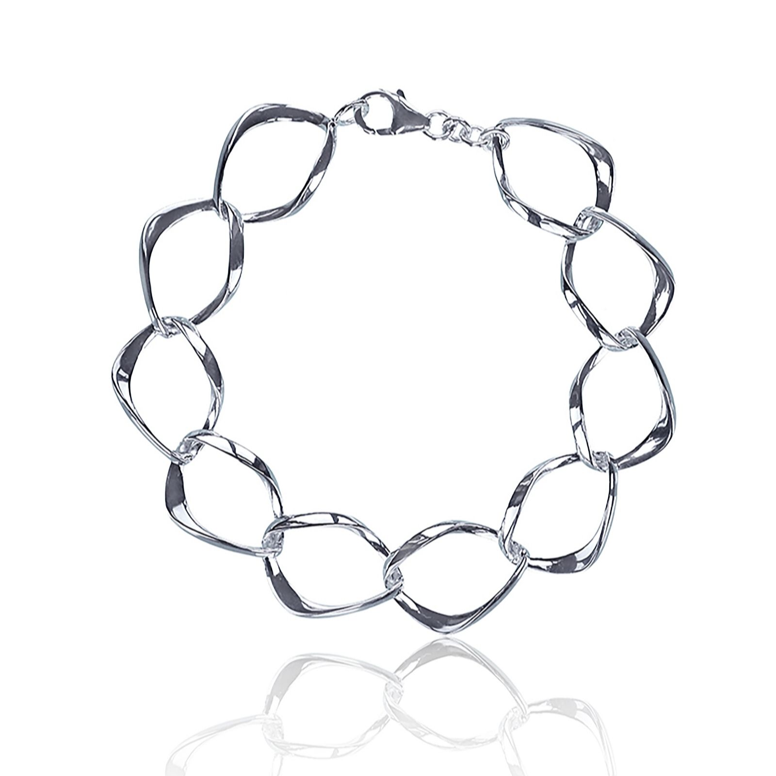 Nina B Sterling Silver Bracelet with 3cm Extension Chain