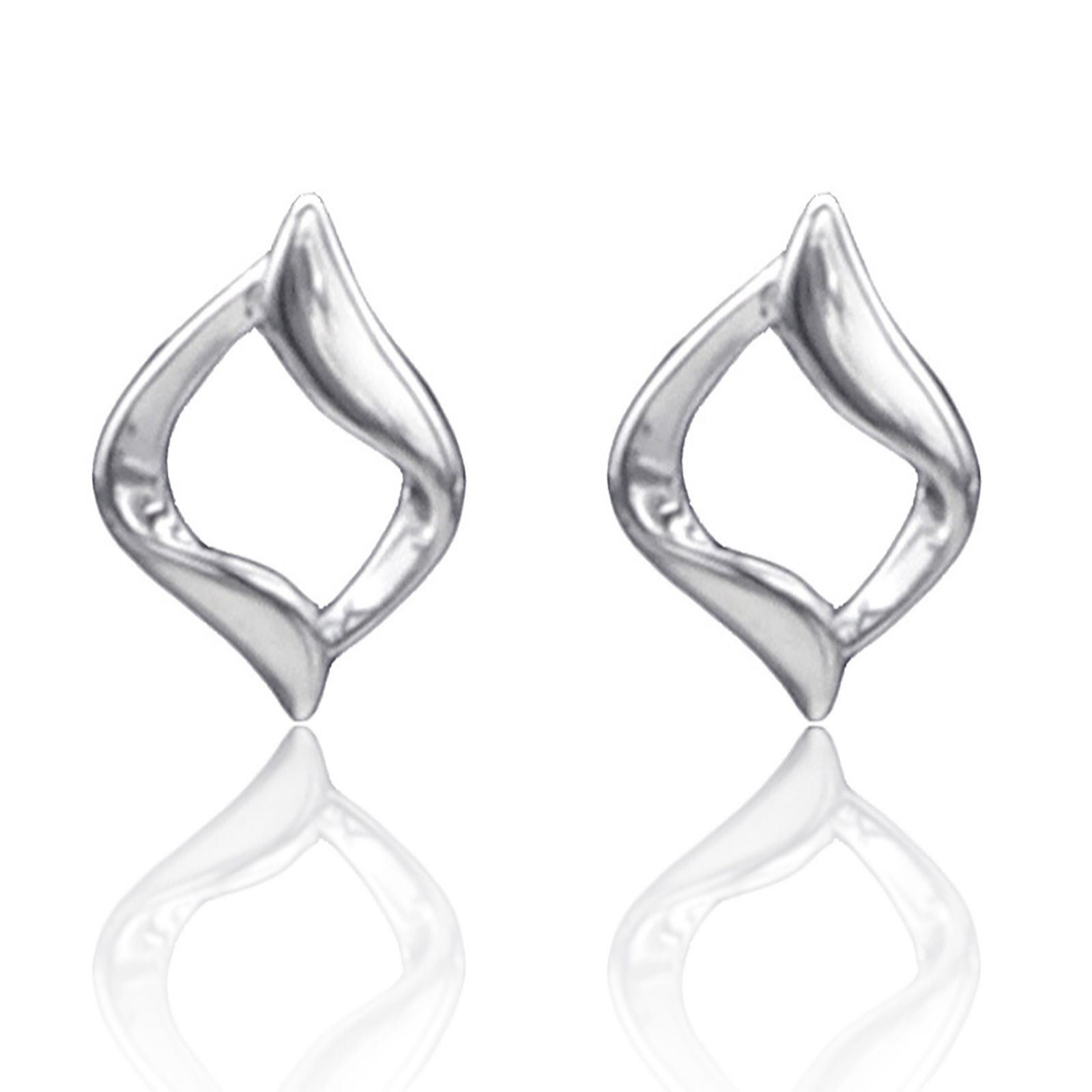 Nina B Sterling Silver Open Stud Earrings