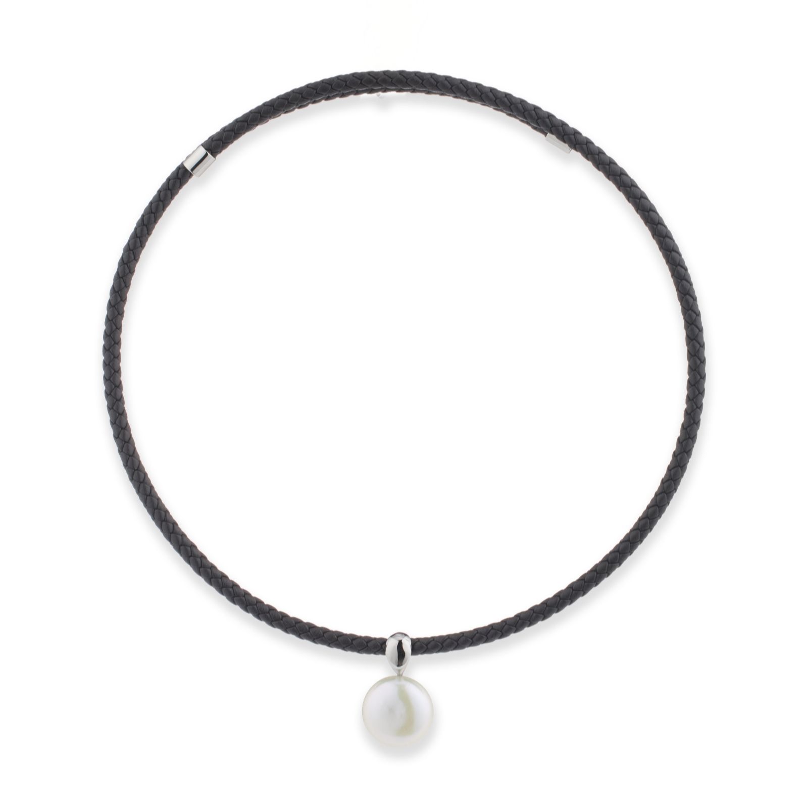Larapearl Blue Lara Pearl 15-16Mm Baroque Pearl Leather Necklace