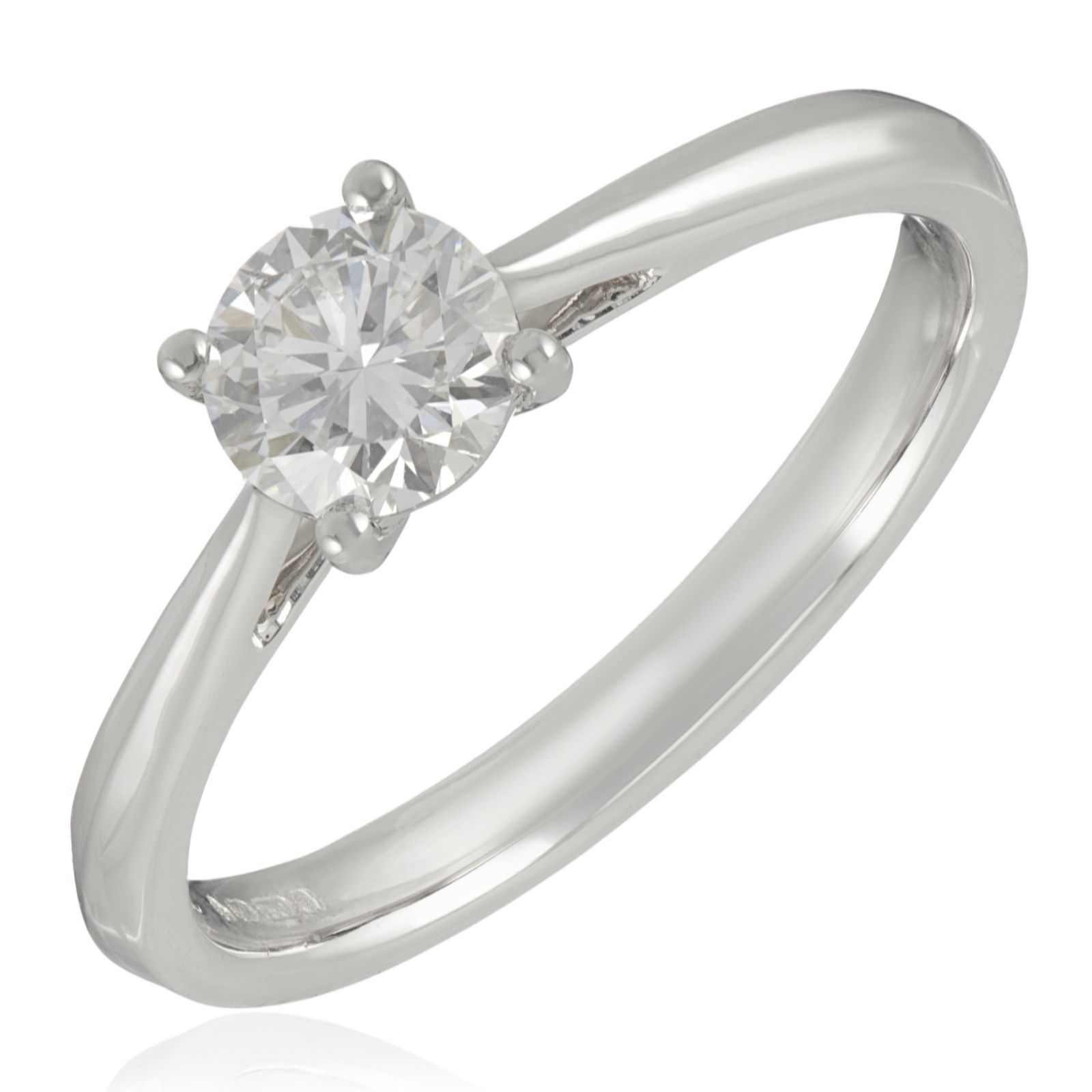 0.70ct Lab Grown Diamond Solitaire Ring 18ct White Gold E VS1