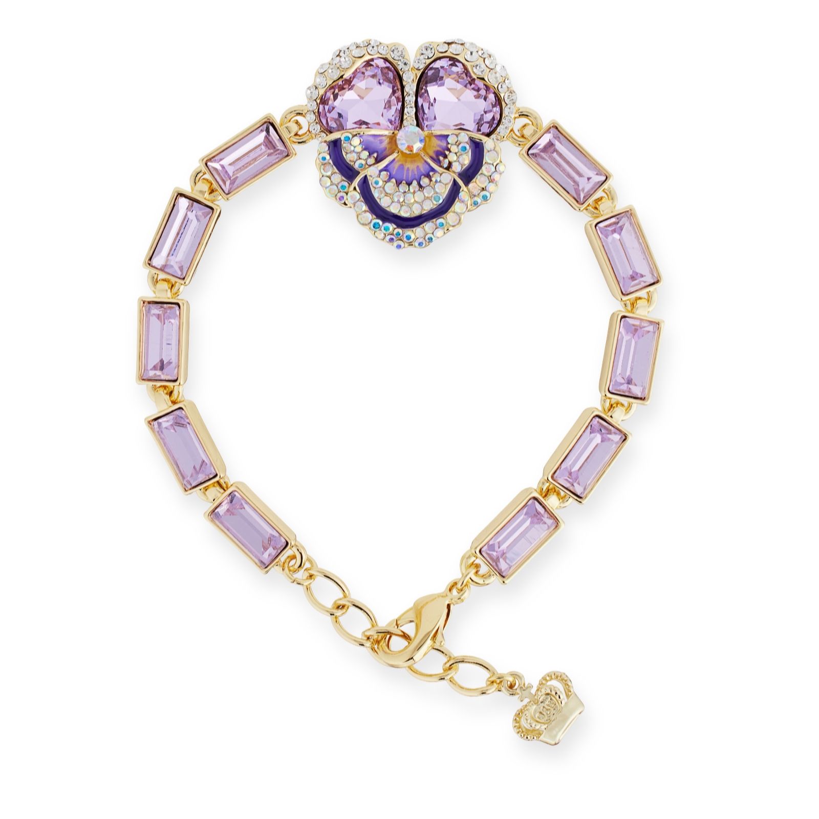 Butler & Wilson Jewellery Purple Butler & Wilson Pansy Baguette Crystal Bracelet