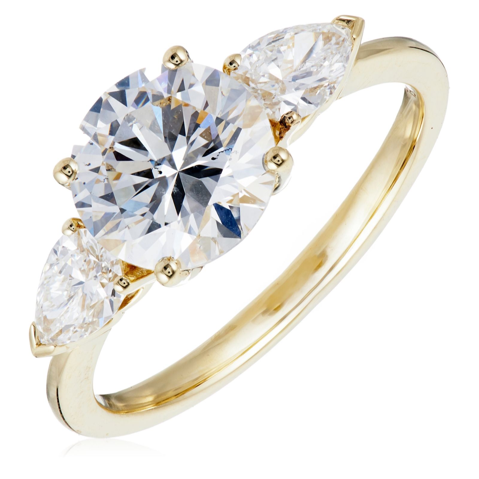 Fire Light 2.50ct Lab Grown Diamond Trilogy Ring 9ct Gold