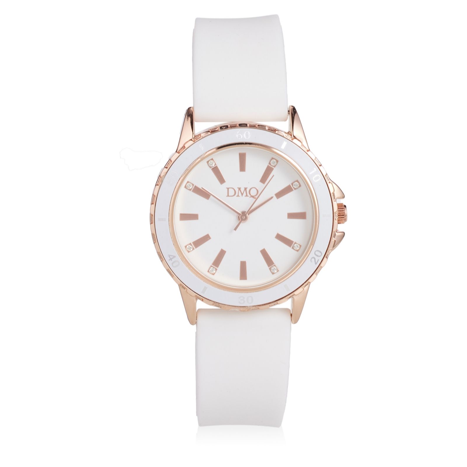 Diamonique Silicone Strap Watch