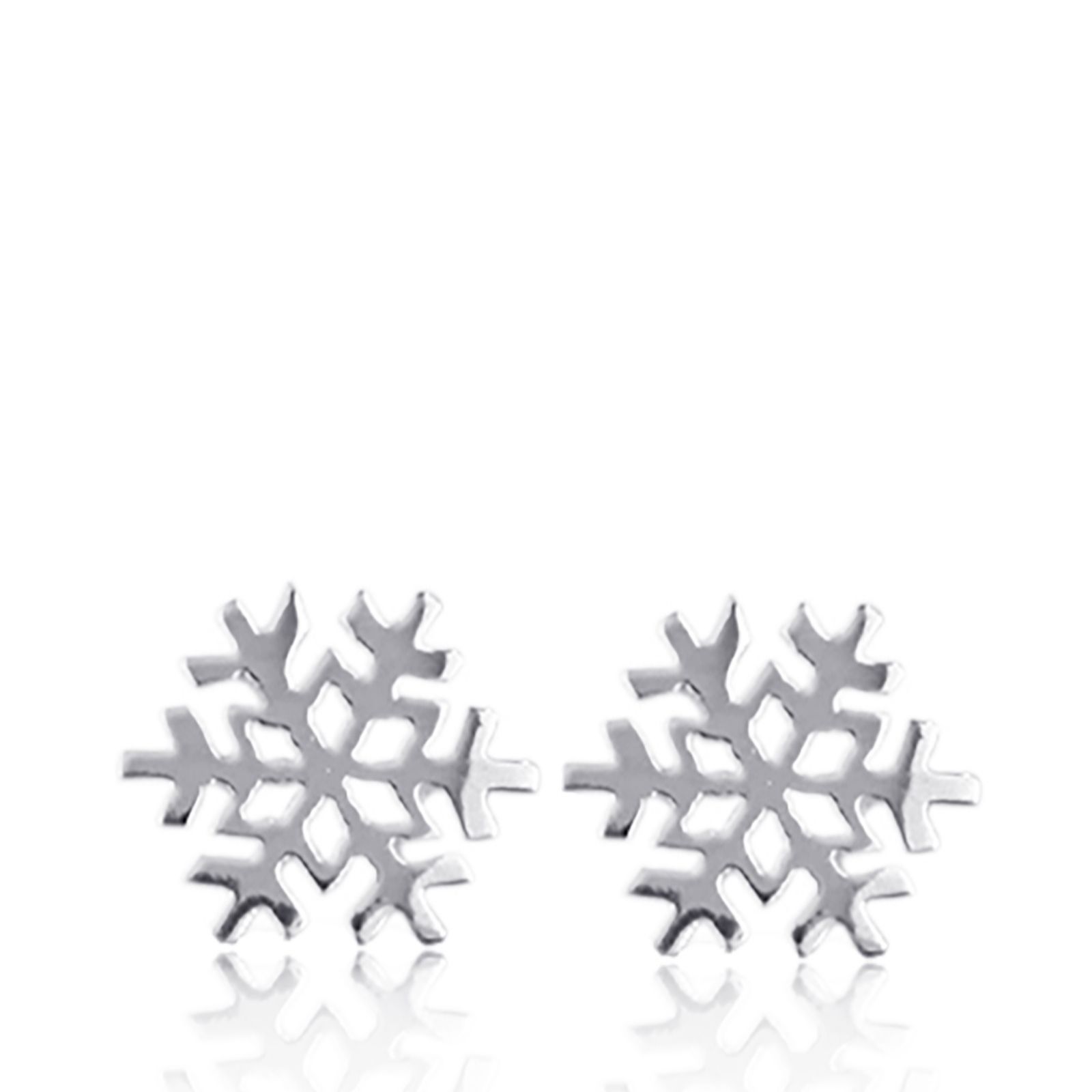 Nina B Sterling Silver Snowflake Stud Earrings