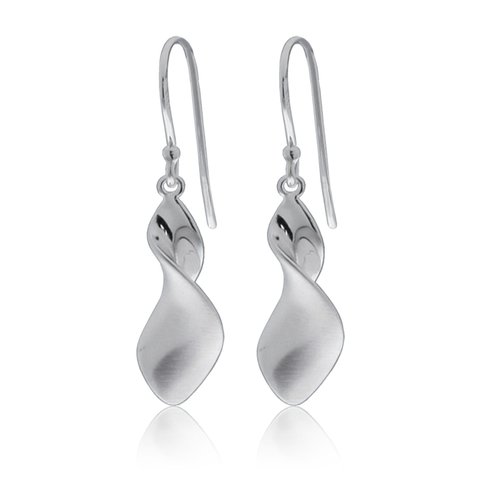 Nina B Swirl Drop Earrings Sterling Silver