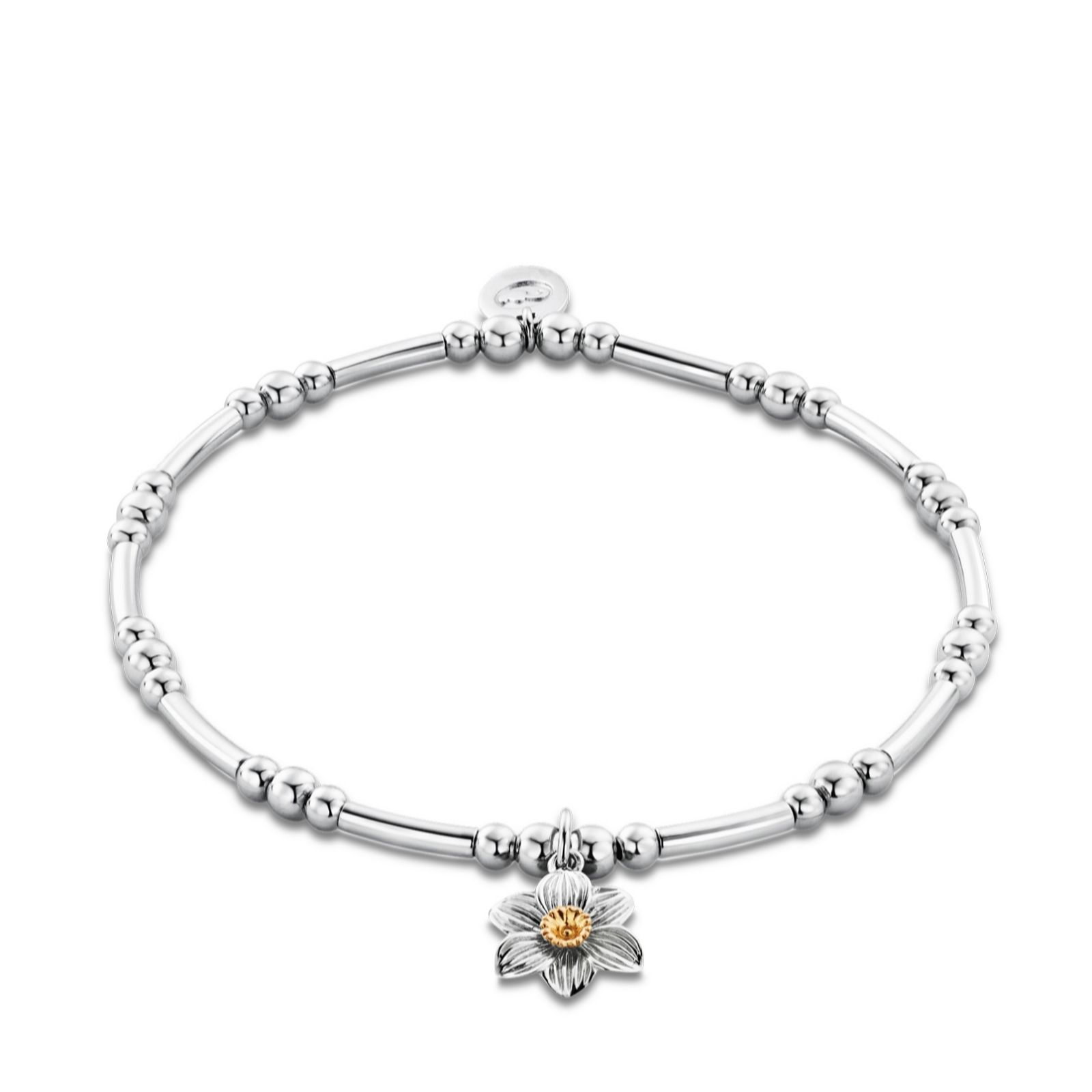 Clogau Daffodil Silver Affinity Bracelet 925 Sterling Silver & 9ct...