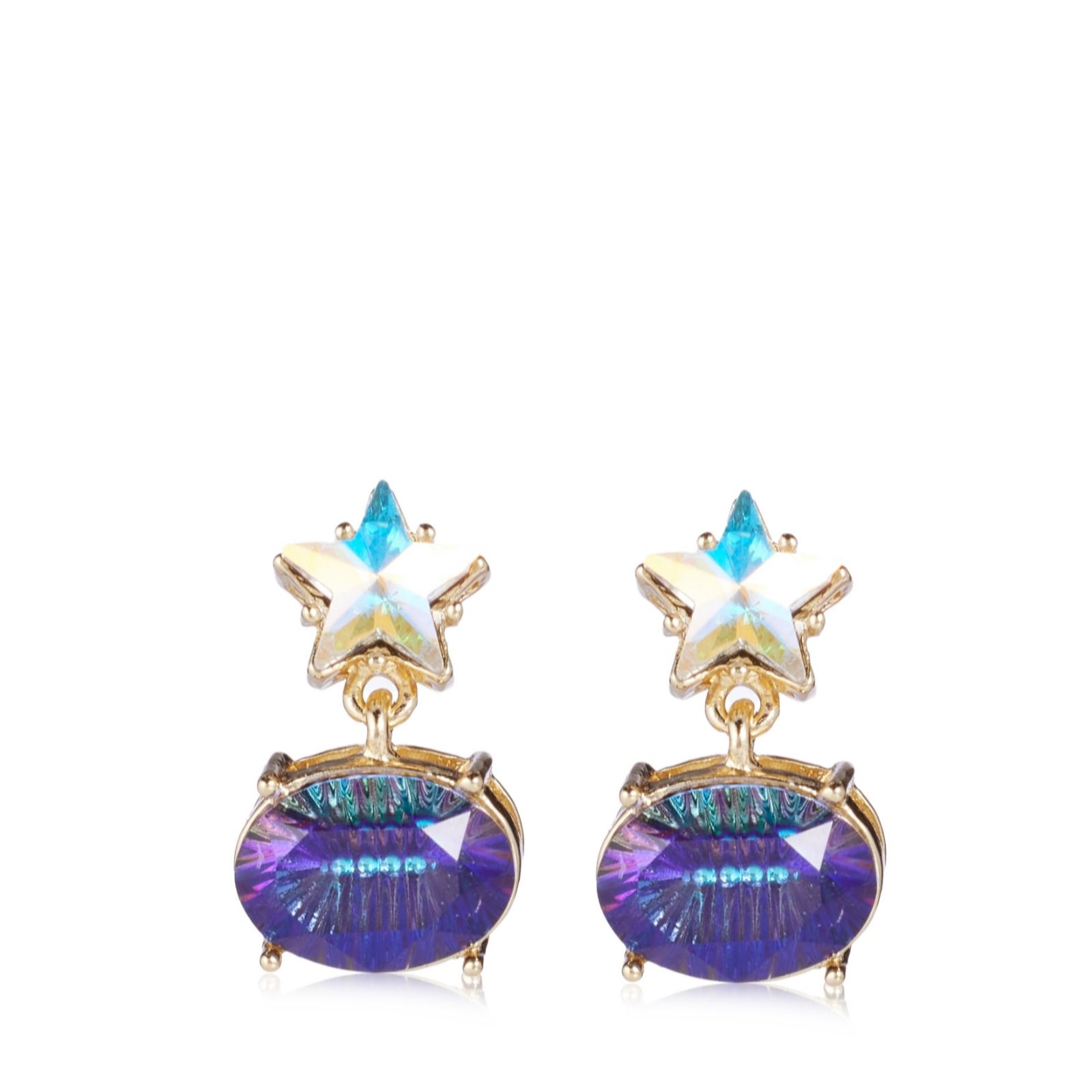 Butler & Wilson Celestial Crystal Stars Earrings