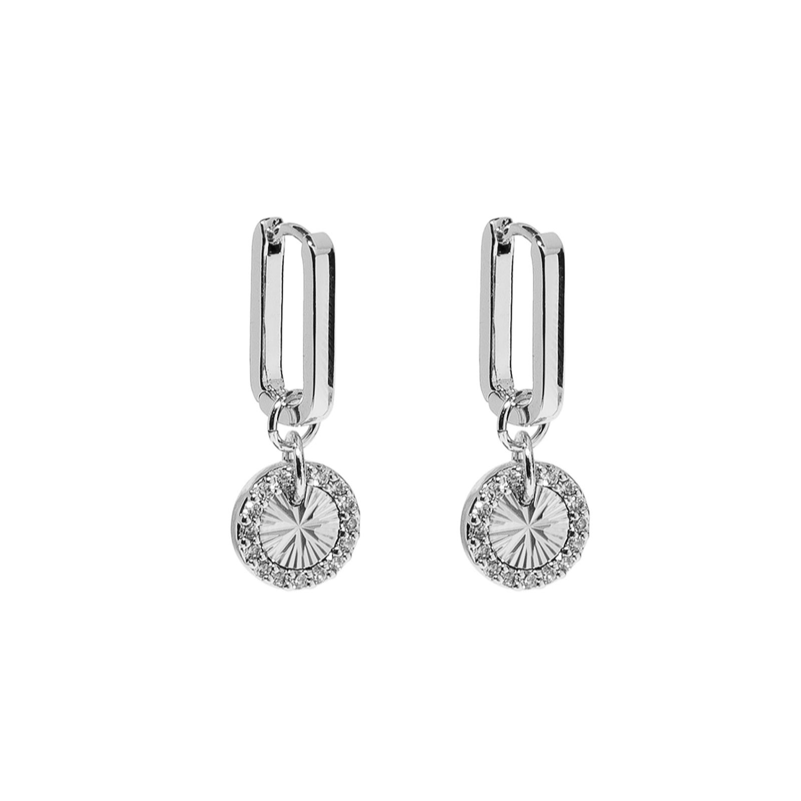 Tess Daly My Jewellery List Circle Charm Oval Hoop Earrings