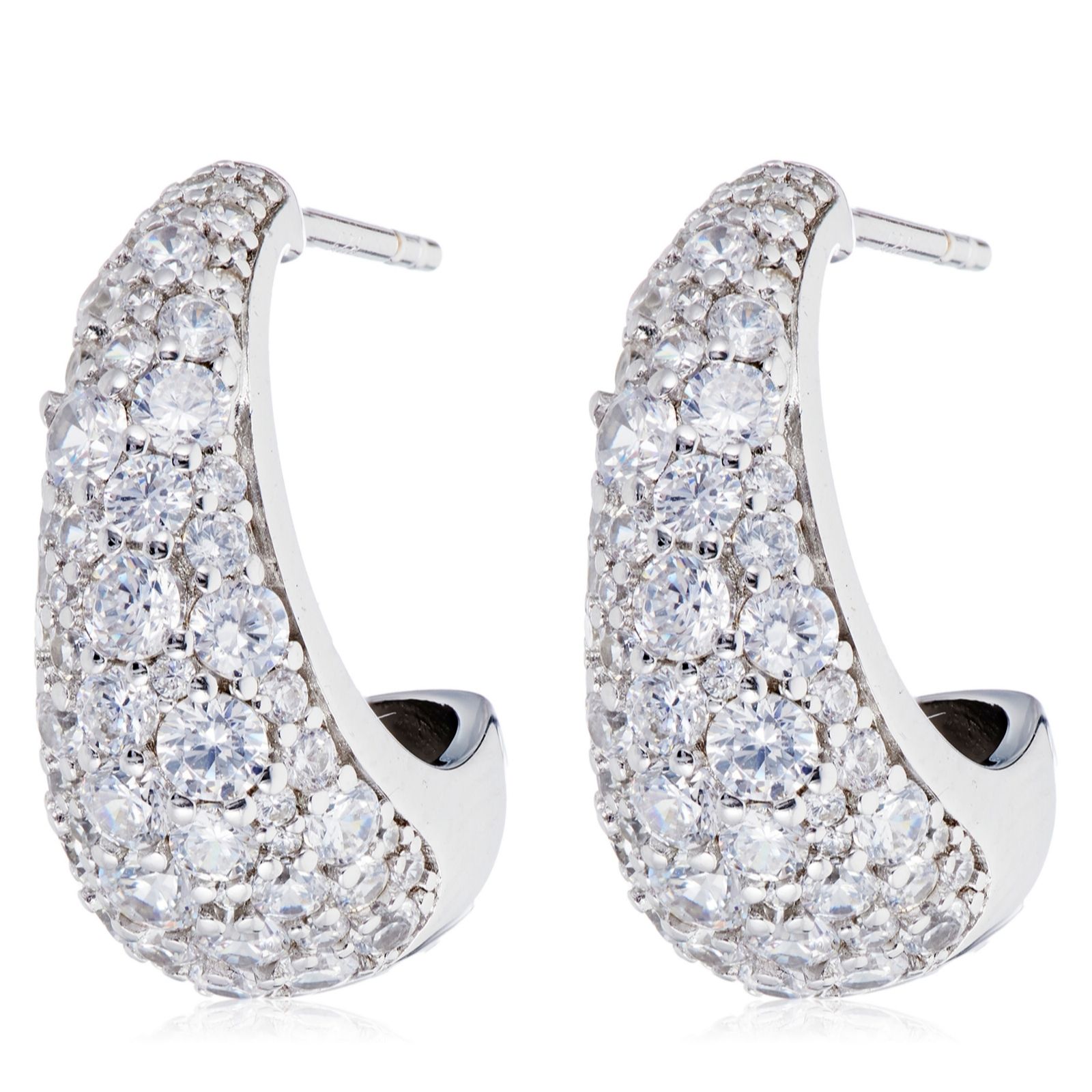 Diamonique 2.1ct Teardrop Earrings Sterling Silver
