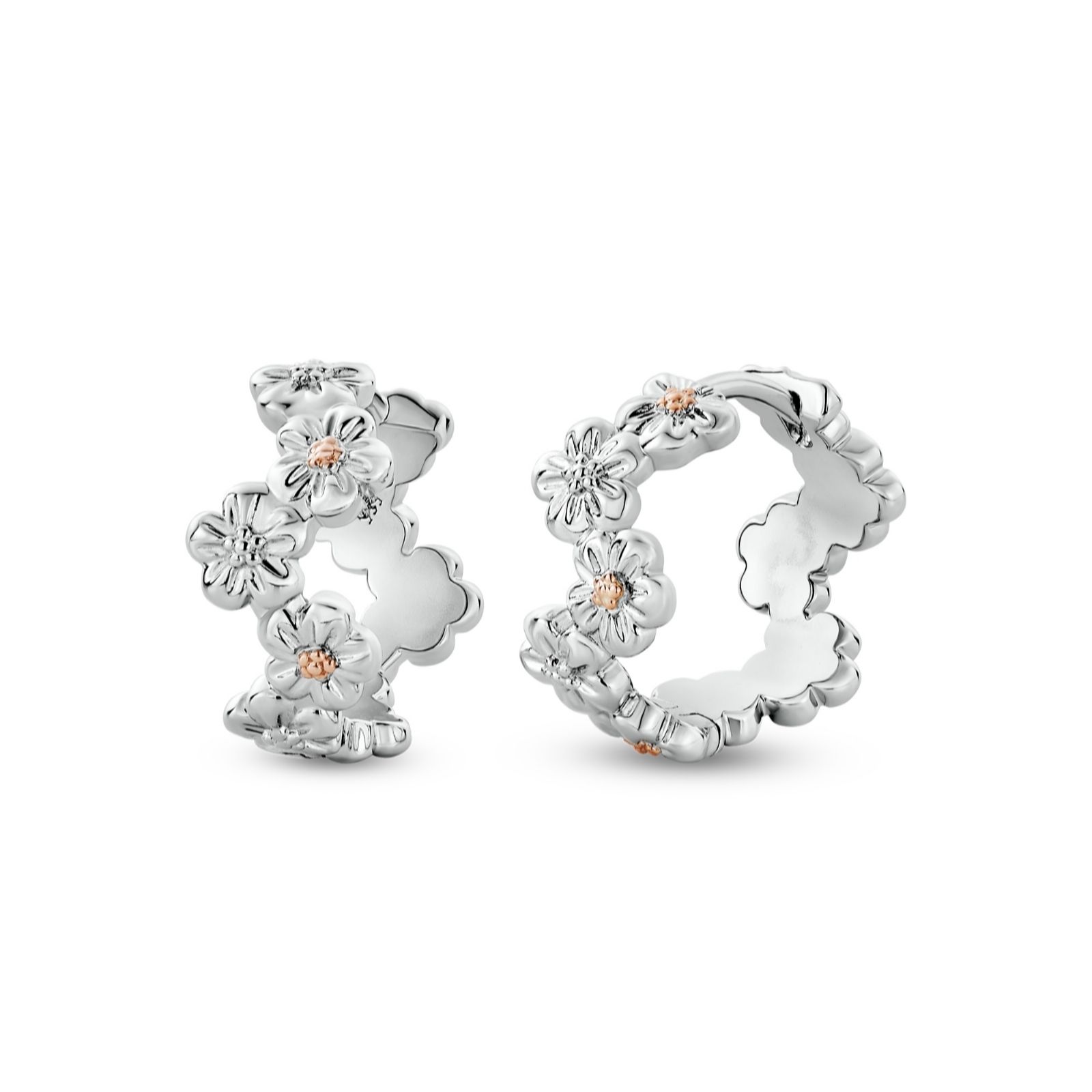 Clogau Forget Me Knot Huggie Earrings Sterling Silver & 9ct Gold