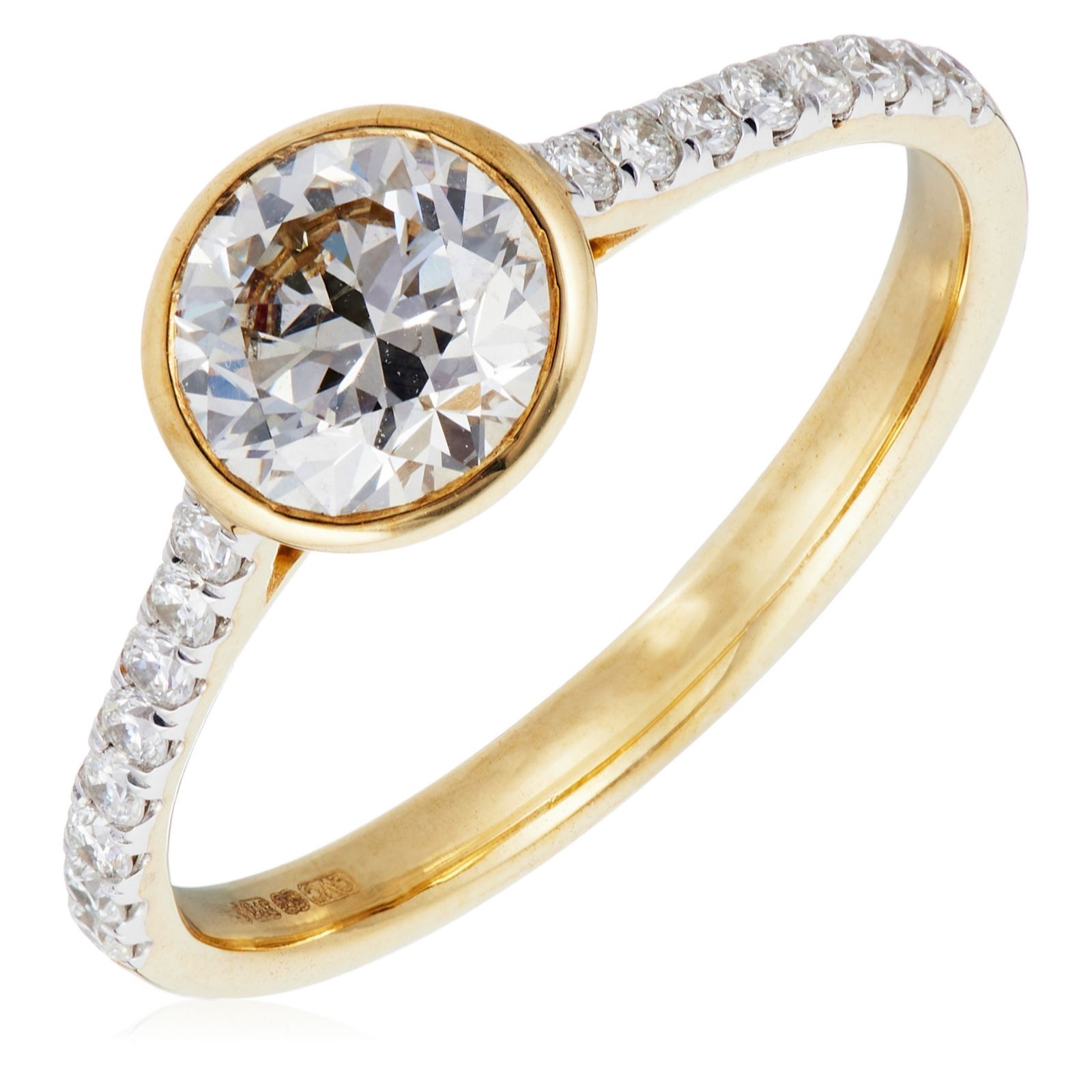 Fire Light 1.2ct Lab Grown Diamond Bezel Set Ring 9ct Gold