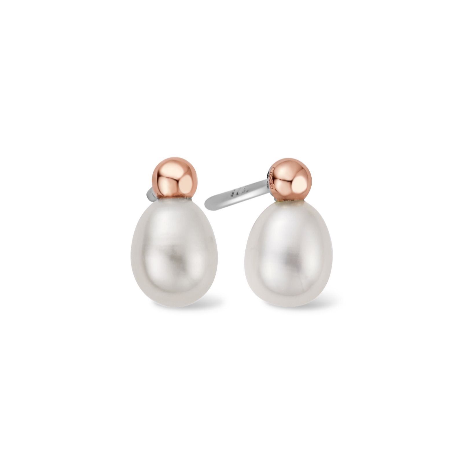 Clogau Beachcomber Silver and Pearl Stud Earrings
