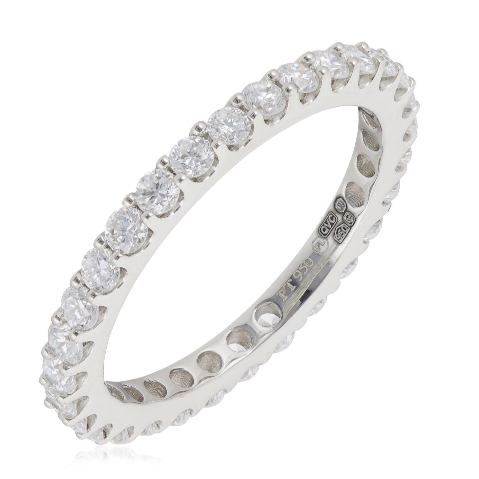 Fire Light 1ct Lab Grown Diamond Eternity Ring Platinum