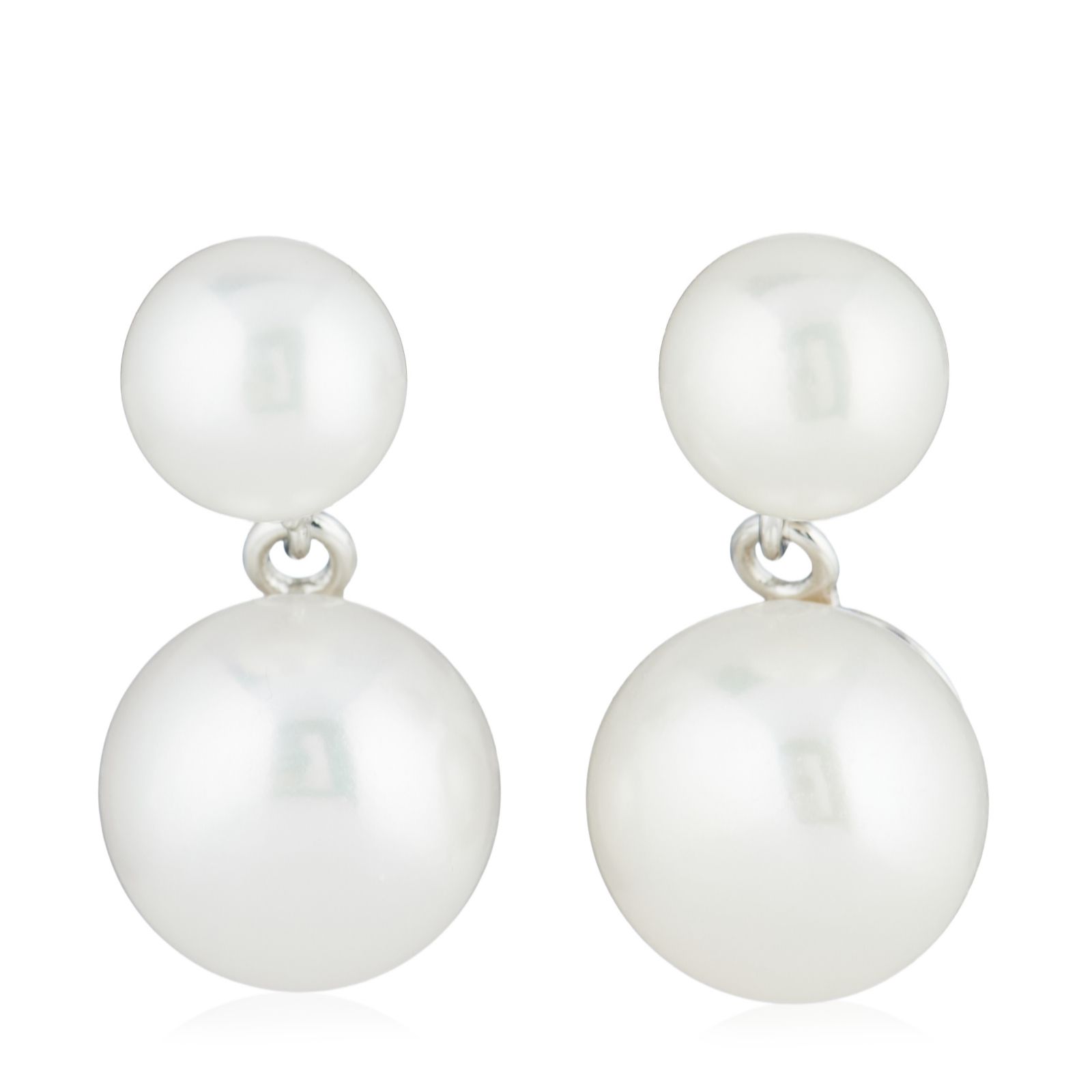 Larapearl Women's White Lara Pearl 6 & 8Mm Pearl Drop Earrings
