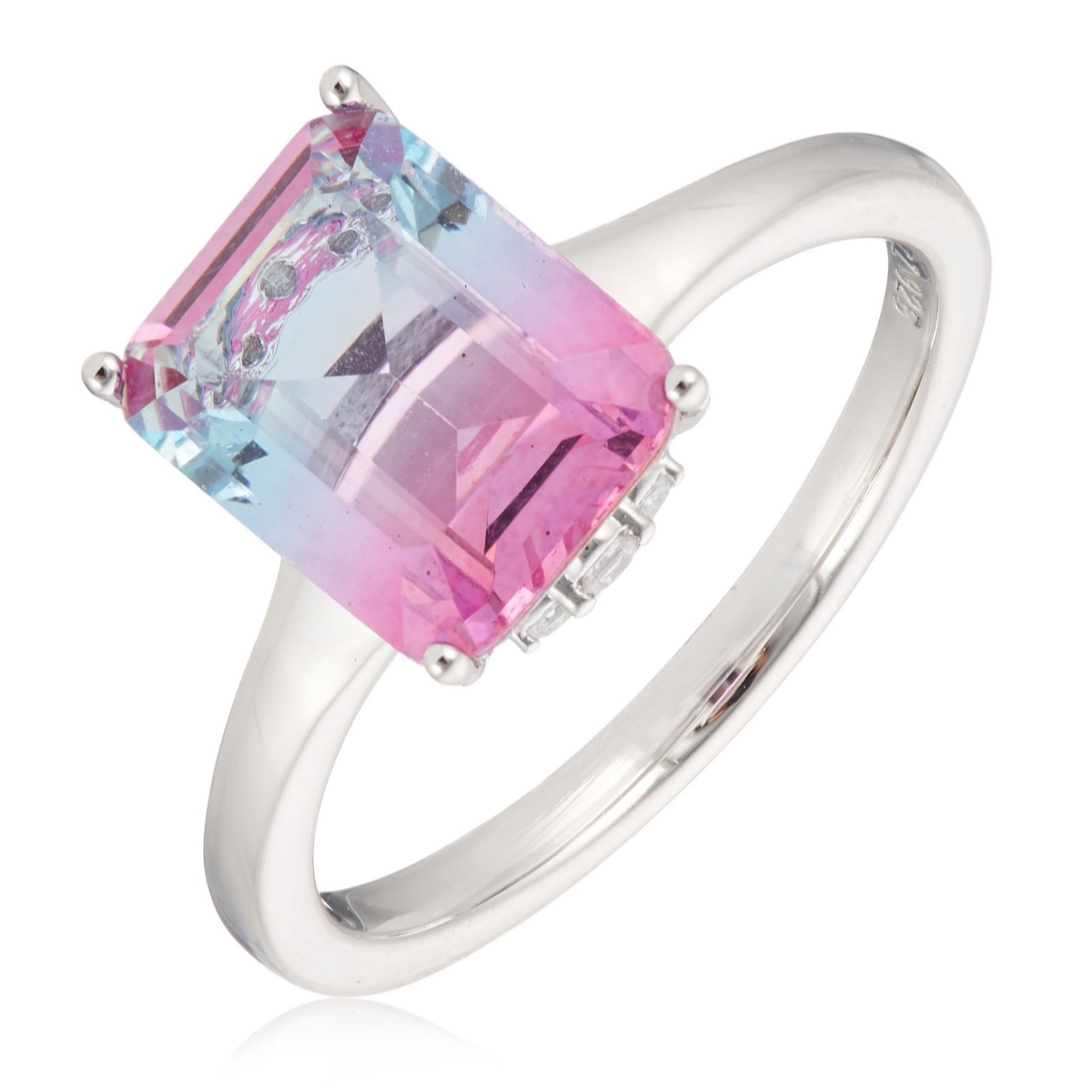 Diamonique 2.3ct tw High Summer Ring Sterling Silver