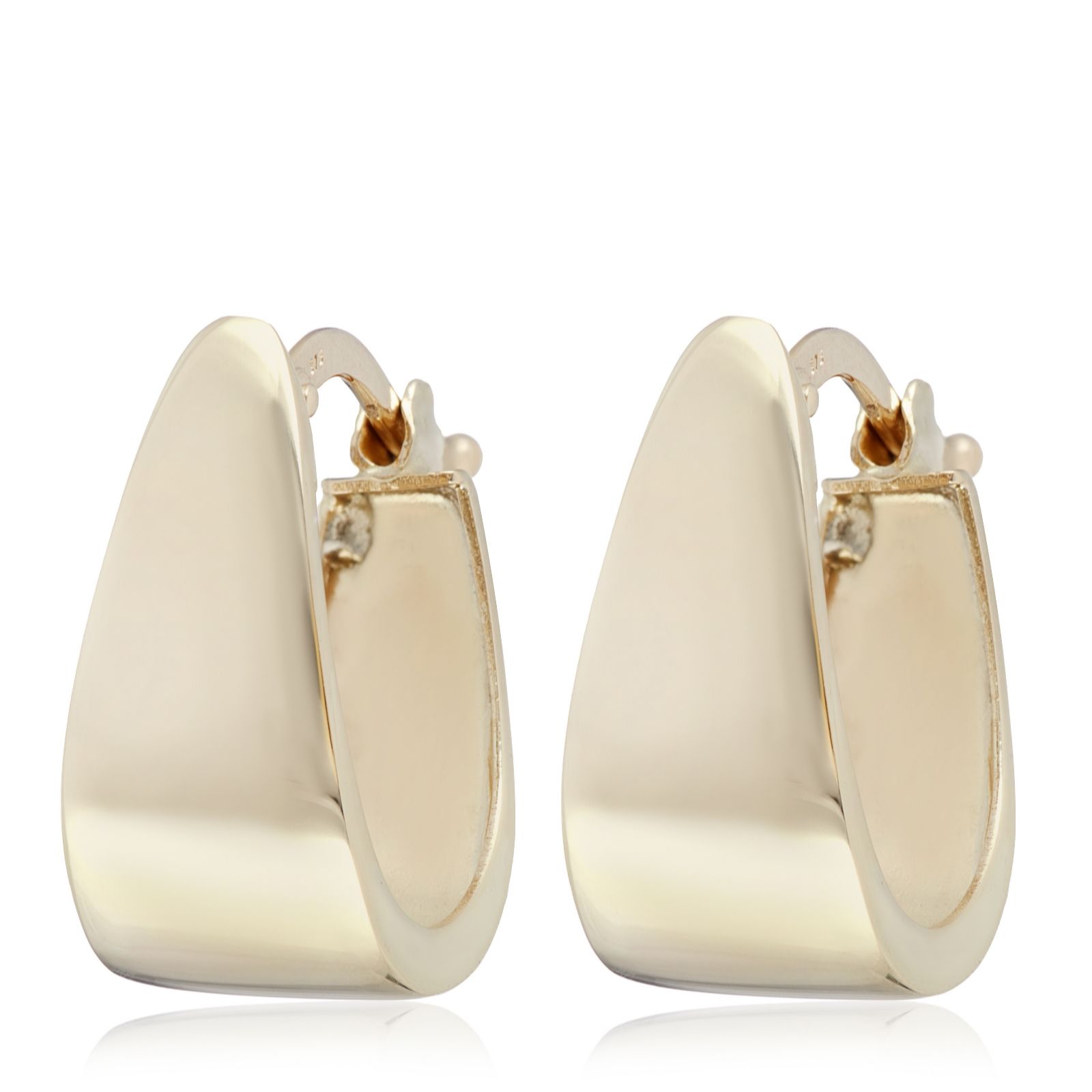 Gold 9Ct Yellow 9Ct Italian Hoop Earrings 2.5G