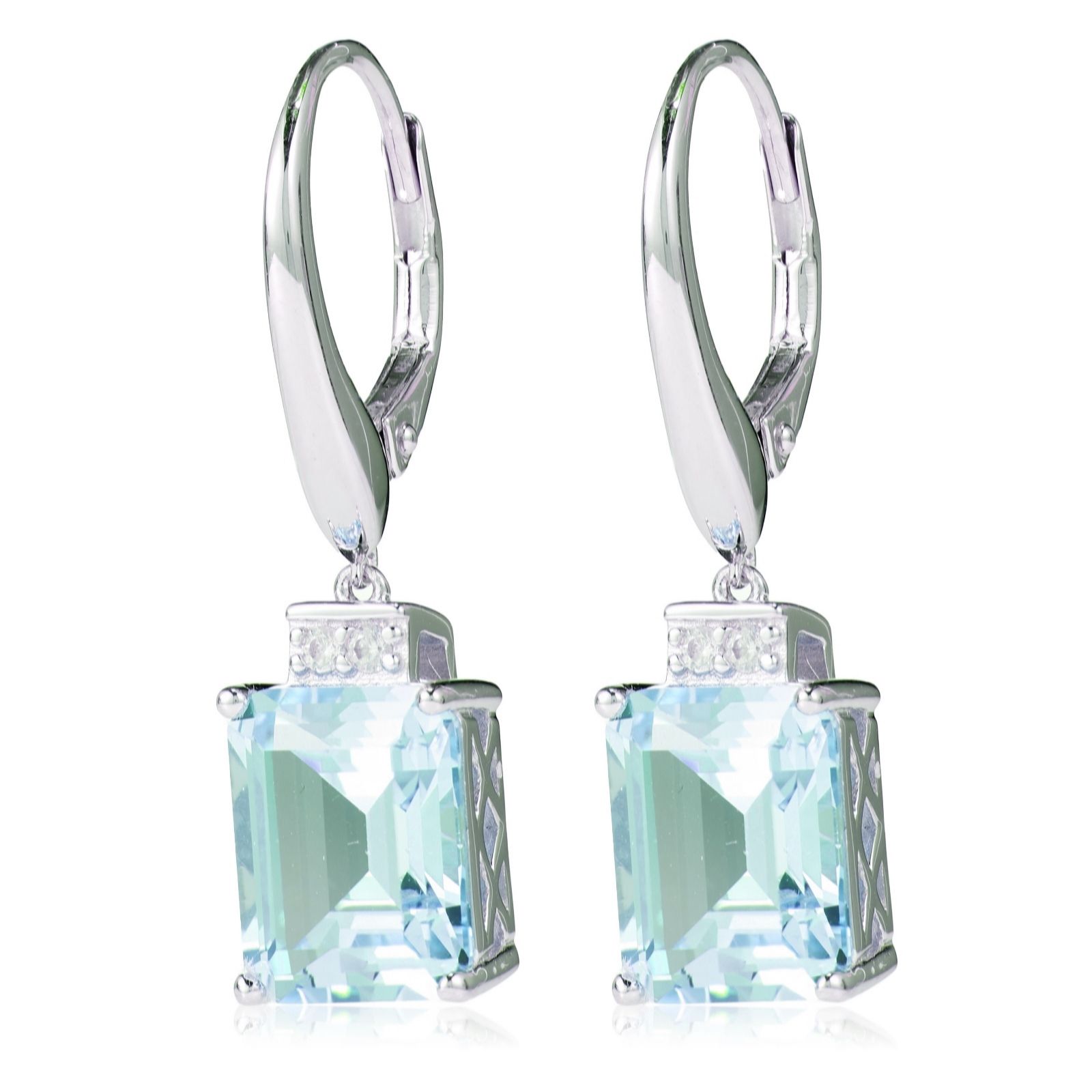 Diamonique 30th Anniversary 8ct tw Emerald Cut Earrings Sterling Si...
