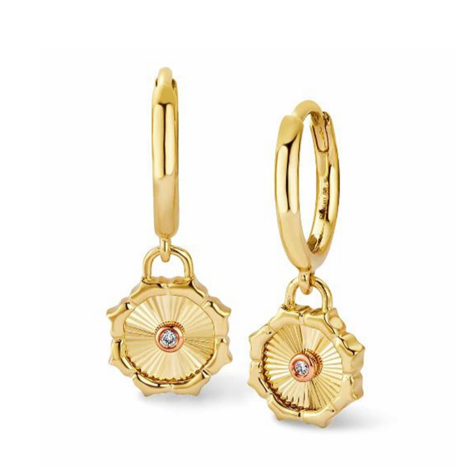 Clogau Bore Da Diamond Hoop Earrings 9ct Gold