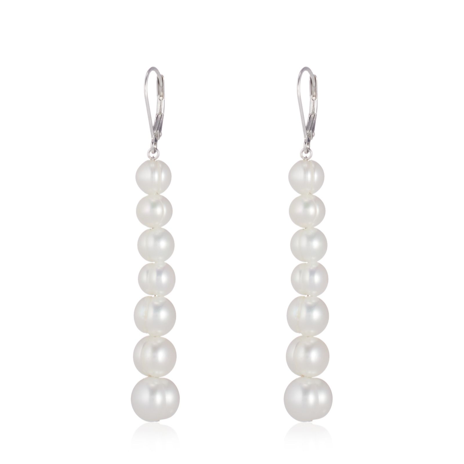 Lara Pearl Multi Pearl Drop Earrings Sterling Silver