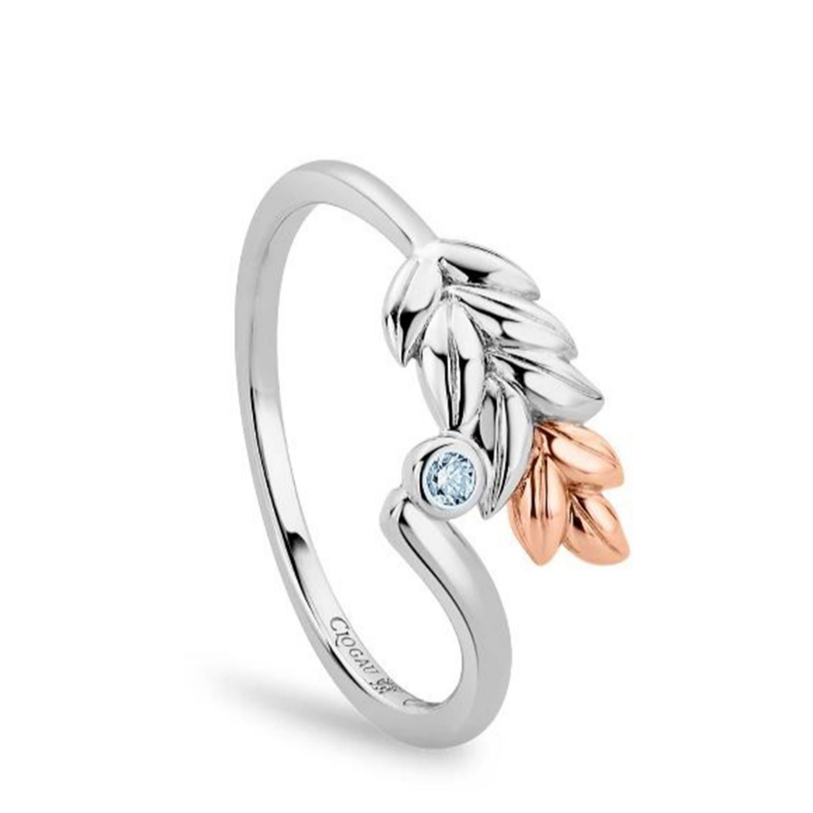 Clogau Lilibet Silver And Sky Blue Topaz Ring Sterling Silver & 9ct...