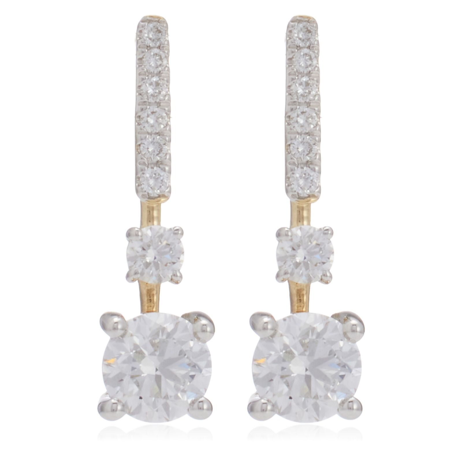 1.25ct Firelight Lab Grown Diamond Drop Earrings 9ct Gold