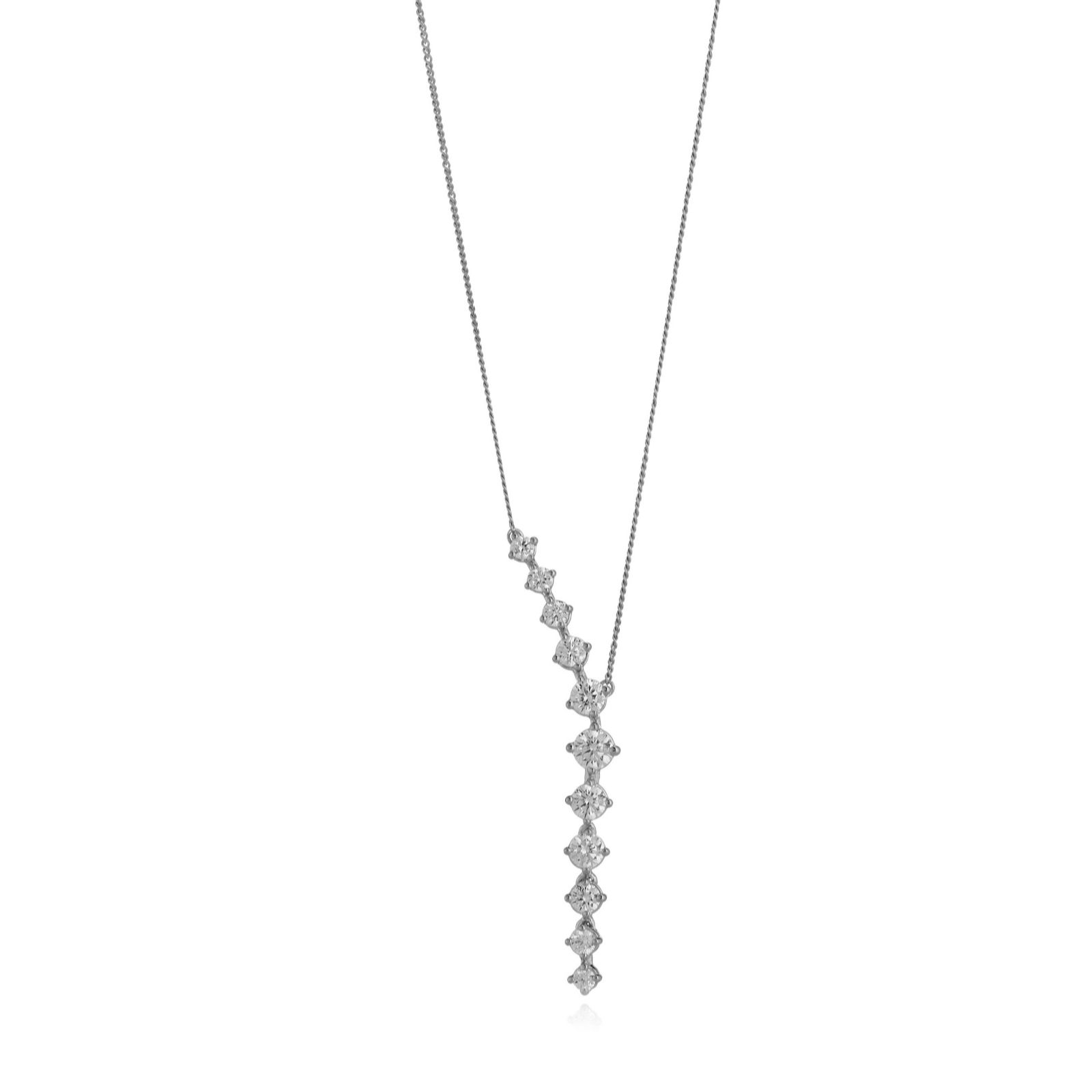 Fire Light 1ct Lab Grown Diamond Y Necklace 9ct Gold