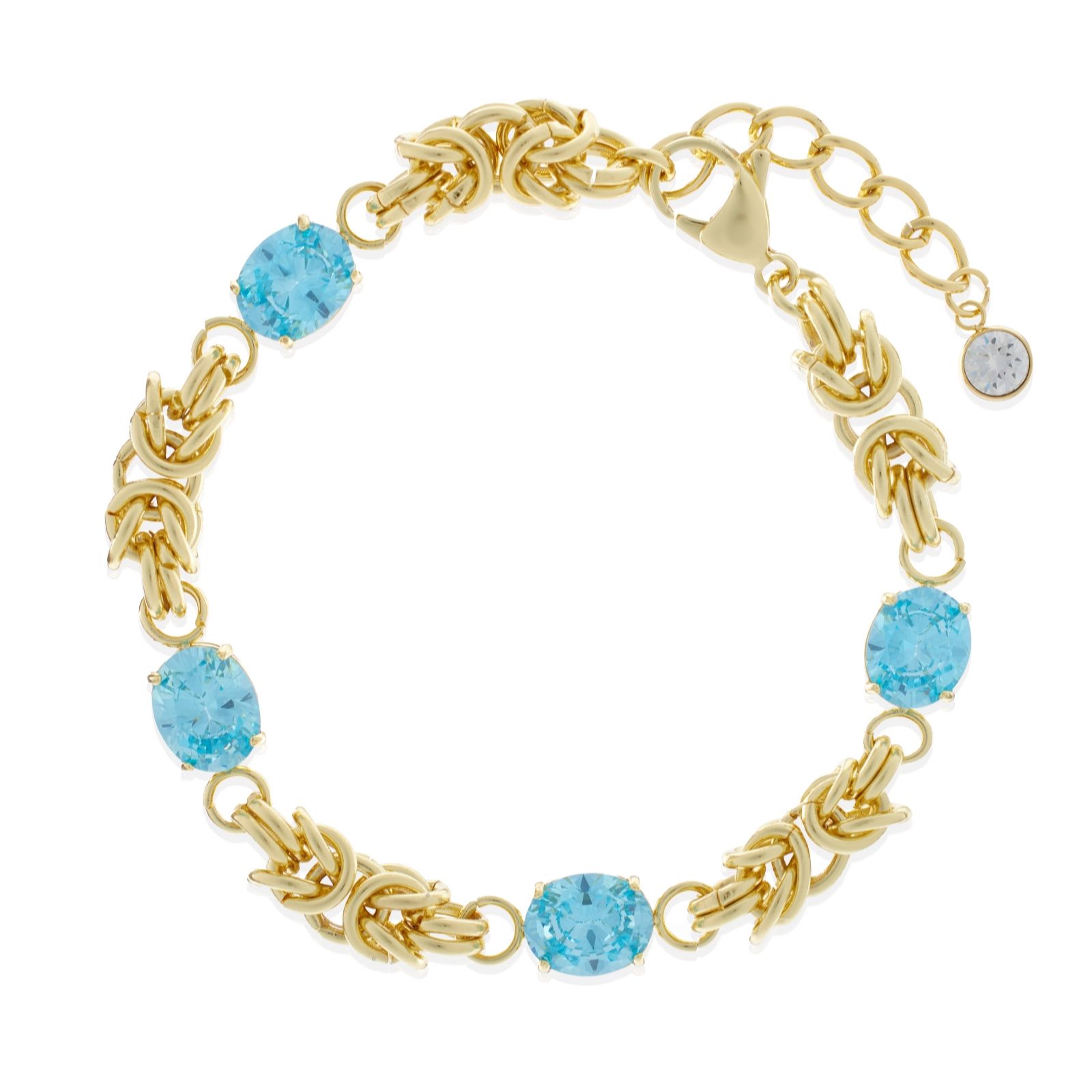 Steel by Diamonique Jewel Chain Link Bracelet Stainless Steel
