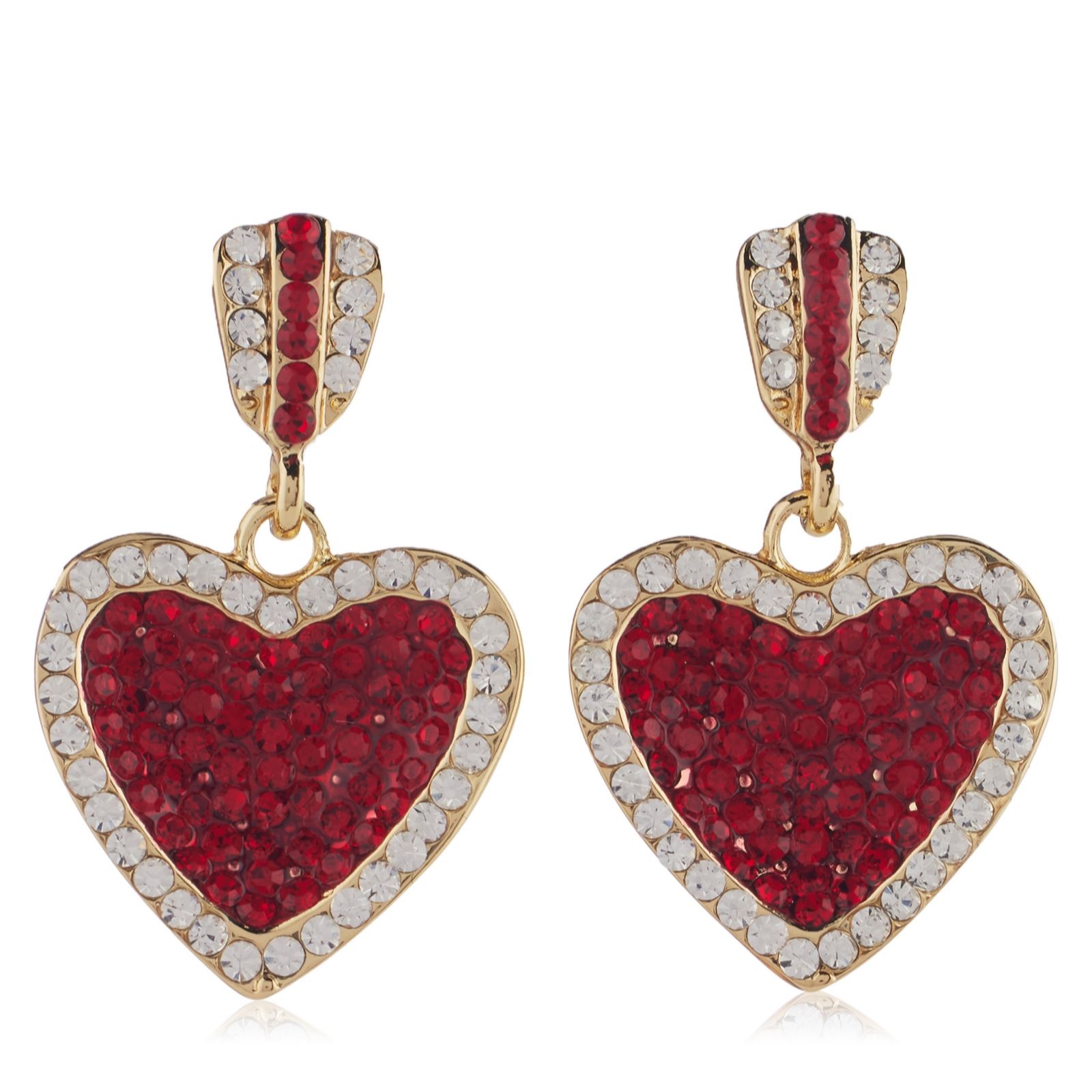 Butler & Wilson Love Heart Earrings