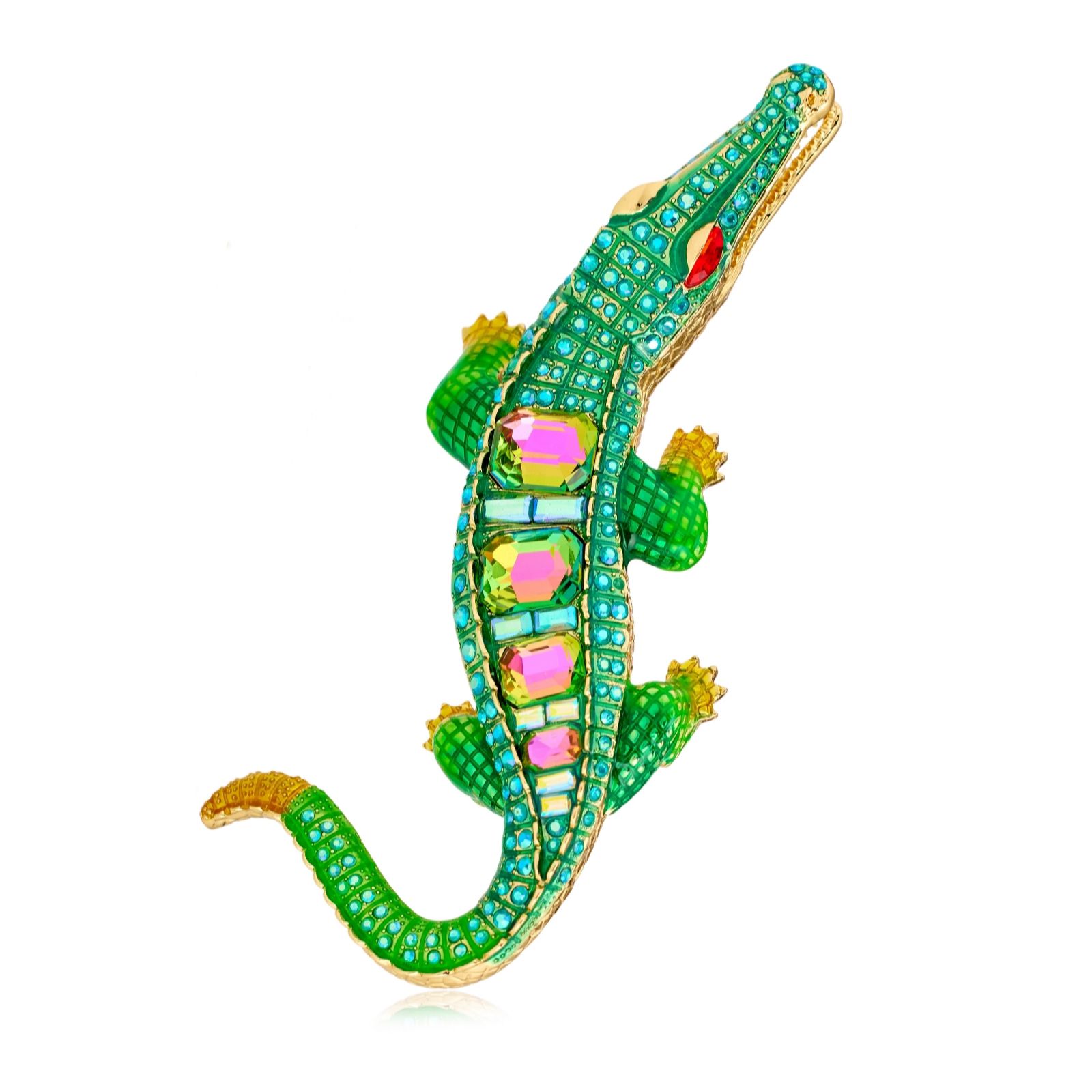 Butler & Wilson Jewellery Rhodium Butler & Wilson Crocodile Brooch