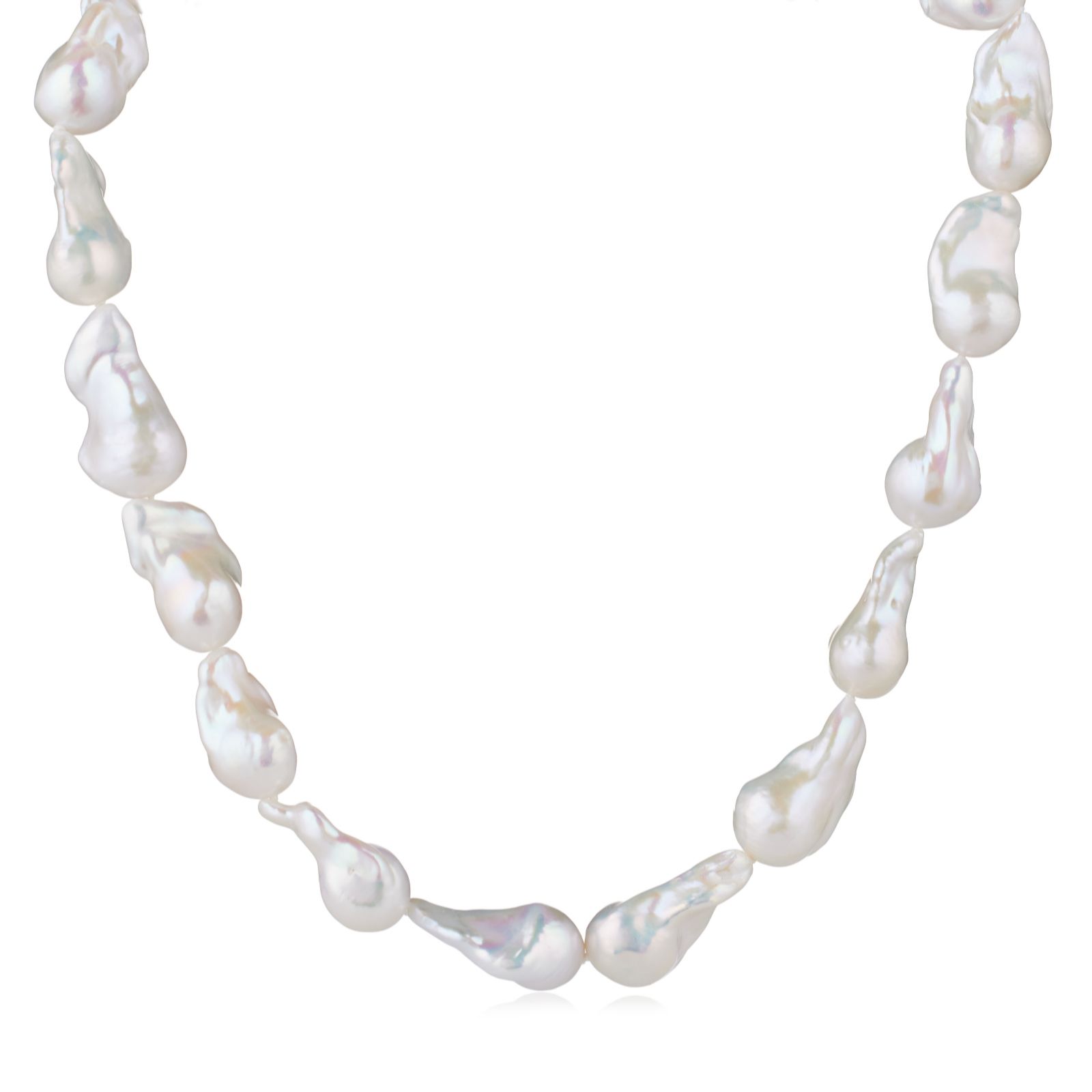 Larapearl White/Silver Lara Pearl Private Reserve 15Mm Nucleated Baroque Pearl Necklace