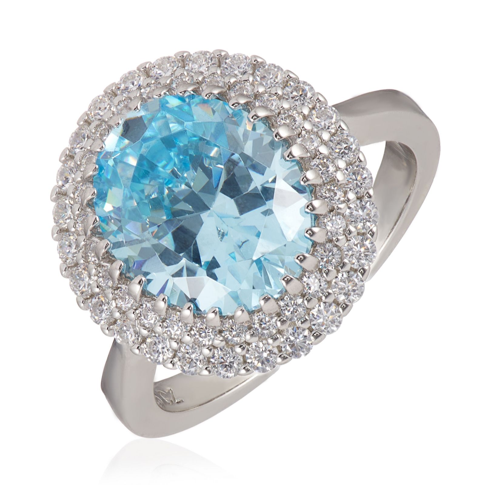 Diamonioque 4.52ct tw Solitaire Oval Ring Sterling Silver
