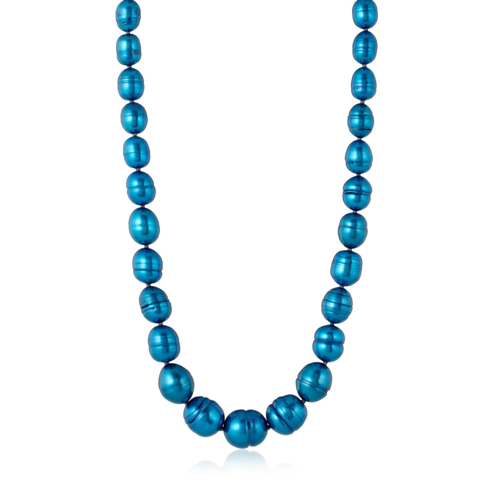 Larapearl Blush Lara Pearl 6-10Mm Oval Pearl Necklace Stainless Steel