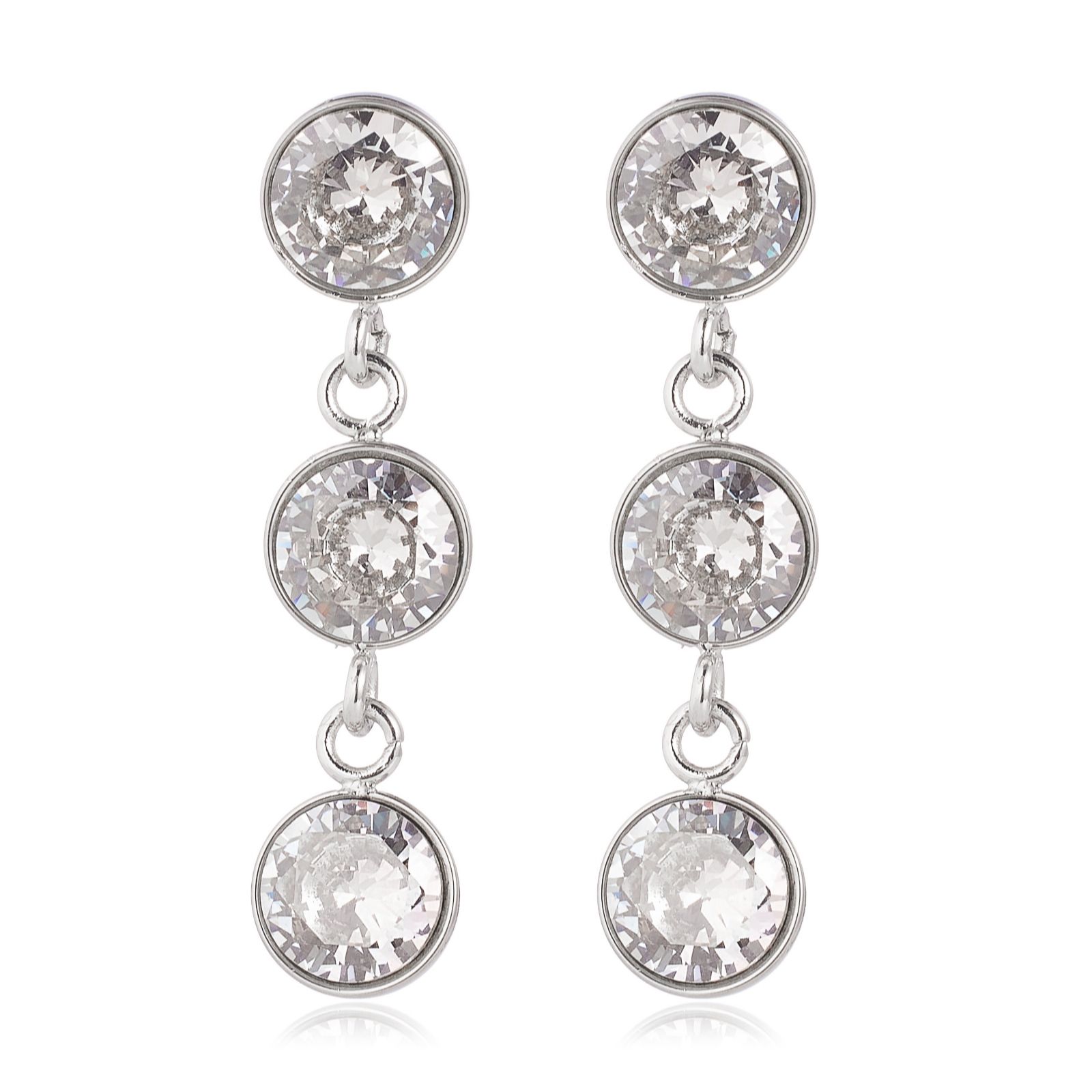 Steel by Diamonique Drop Earrings Stainless Steel