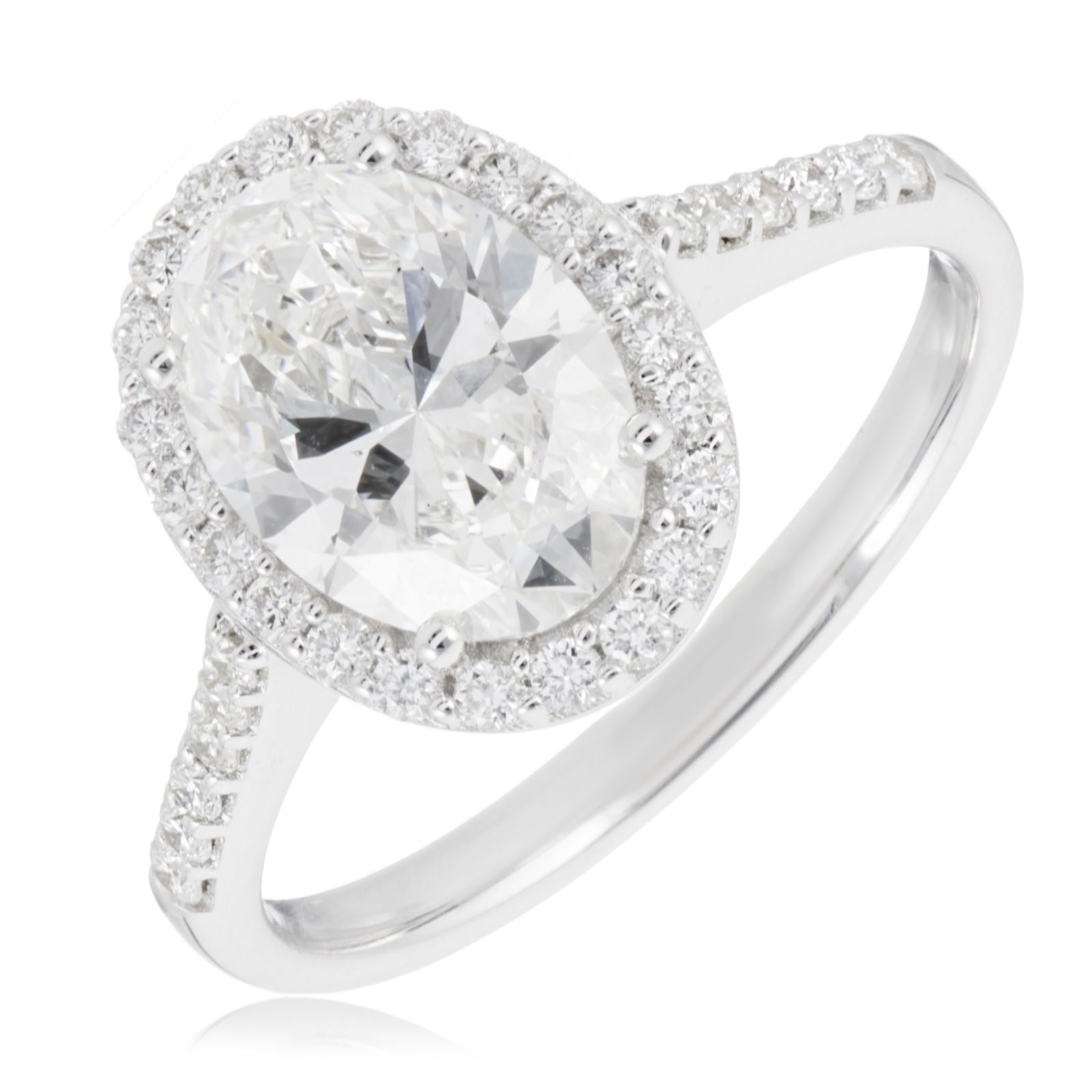 Fire Light 2.33ct Lab Grown Diamond Oval Solitaire Ring 9ct Gold