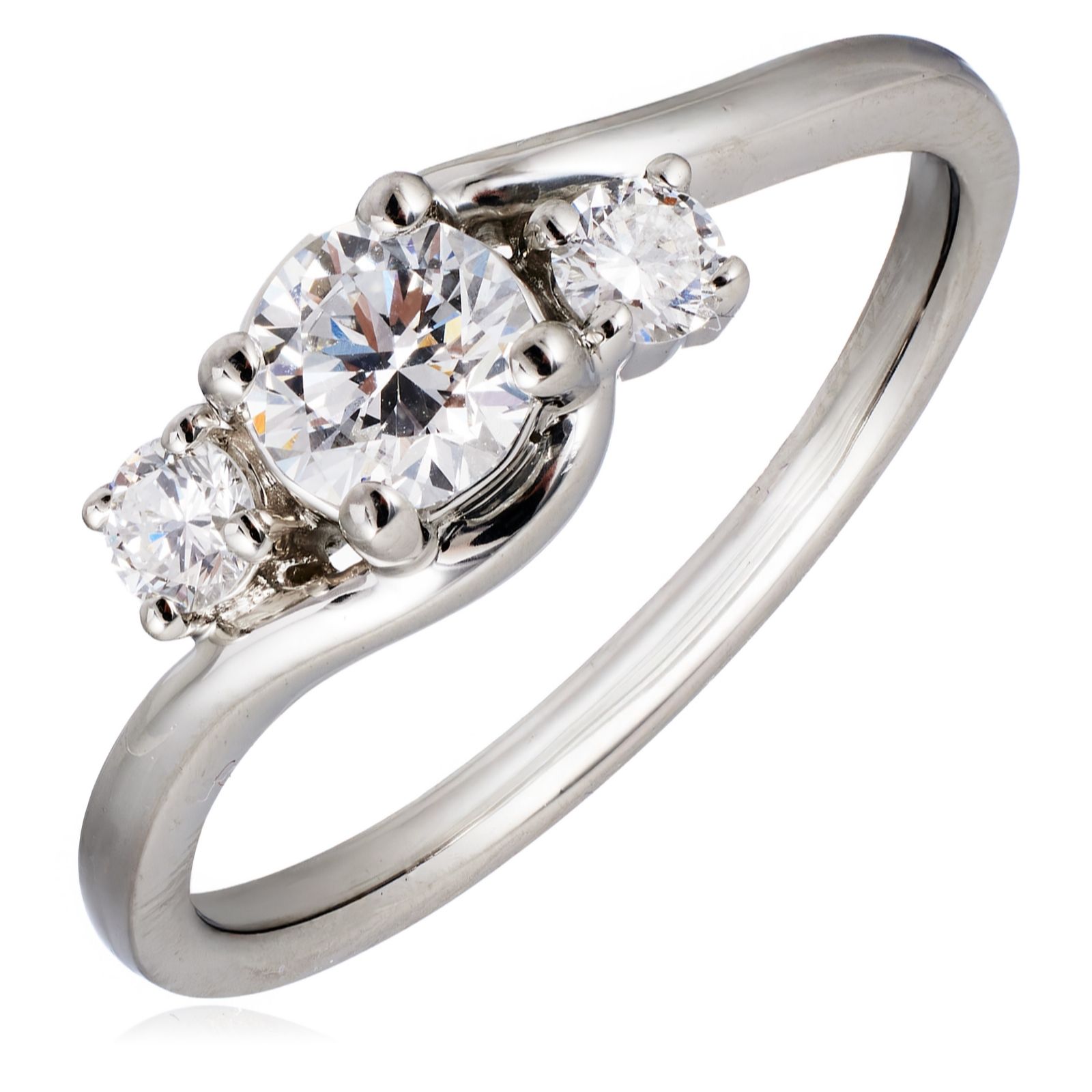 Fire Light 0.7ct Lab Grown Diamond Bypass Ring Platinum