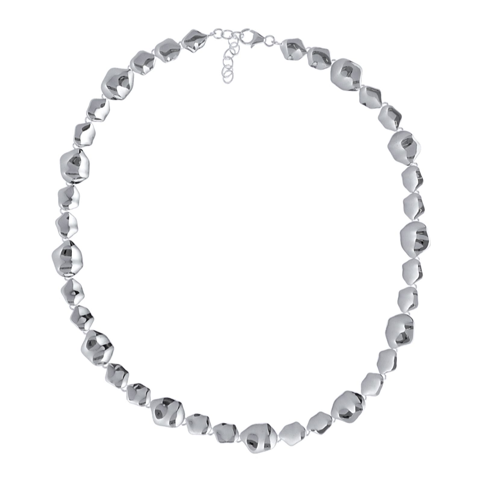 Nina B Nugget Necklace Sterling Silver
