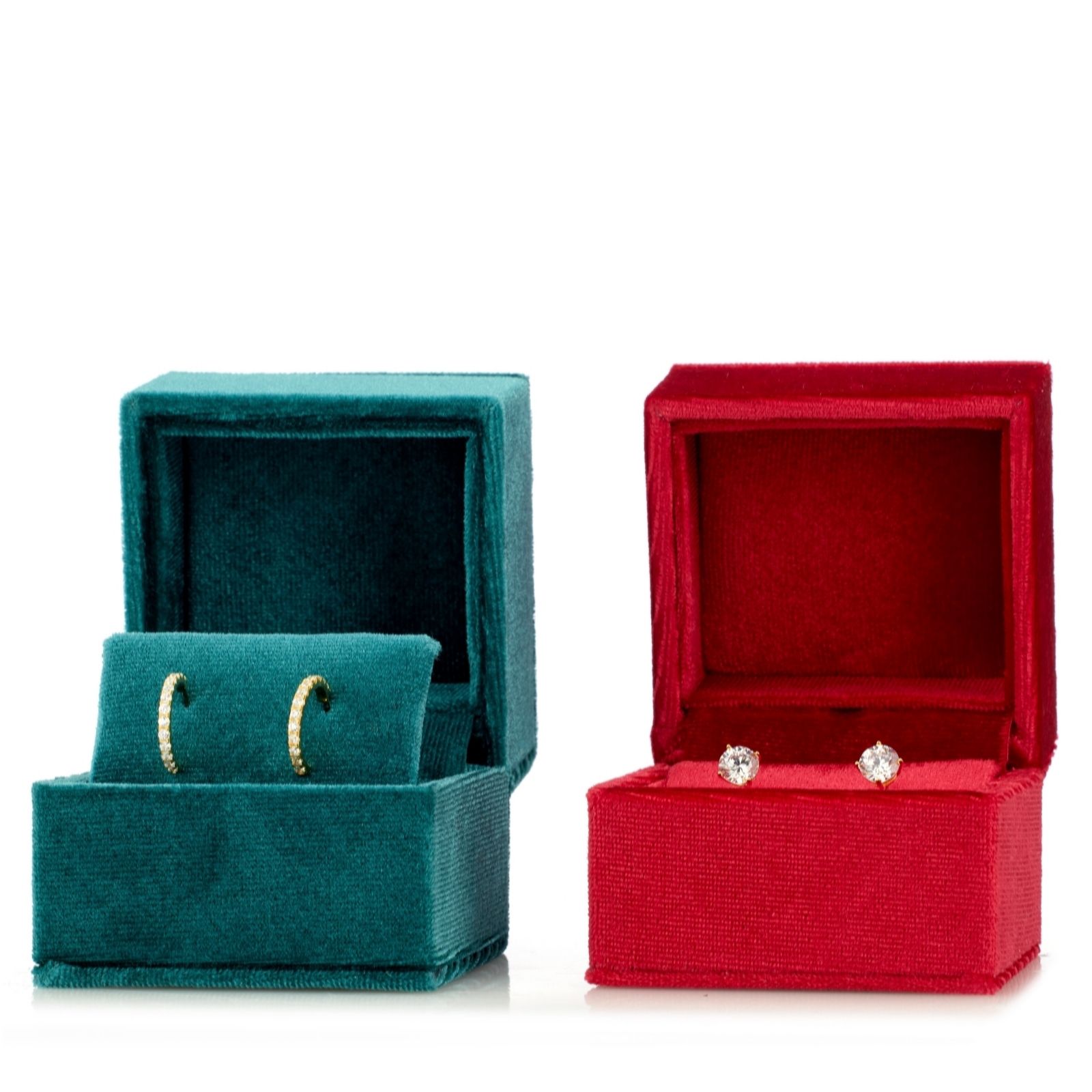 Diamonique 2.3ct tw Set of 2 Earrings in Gift Box Sterling Silver