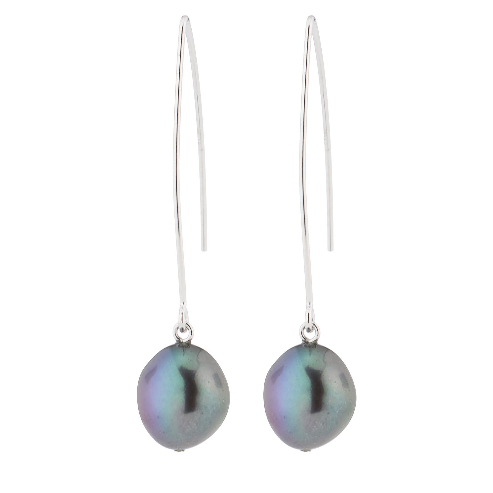 Larapearl Amethyst Lara Pearl Baroque Pearl Fish Hook Earrings Sterling Silver