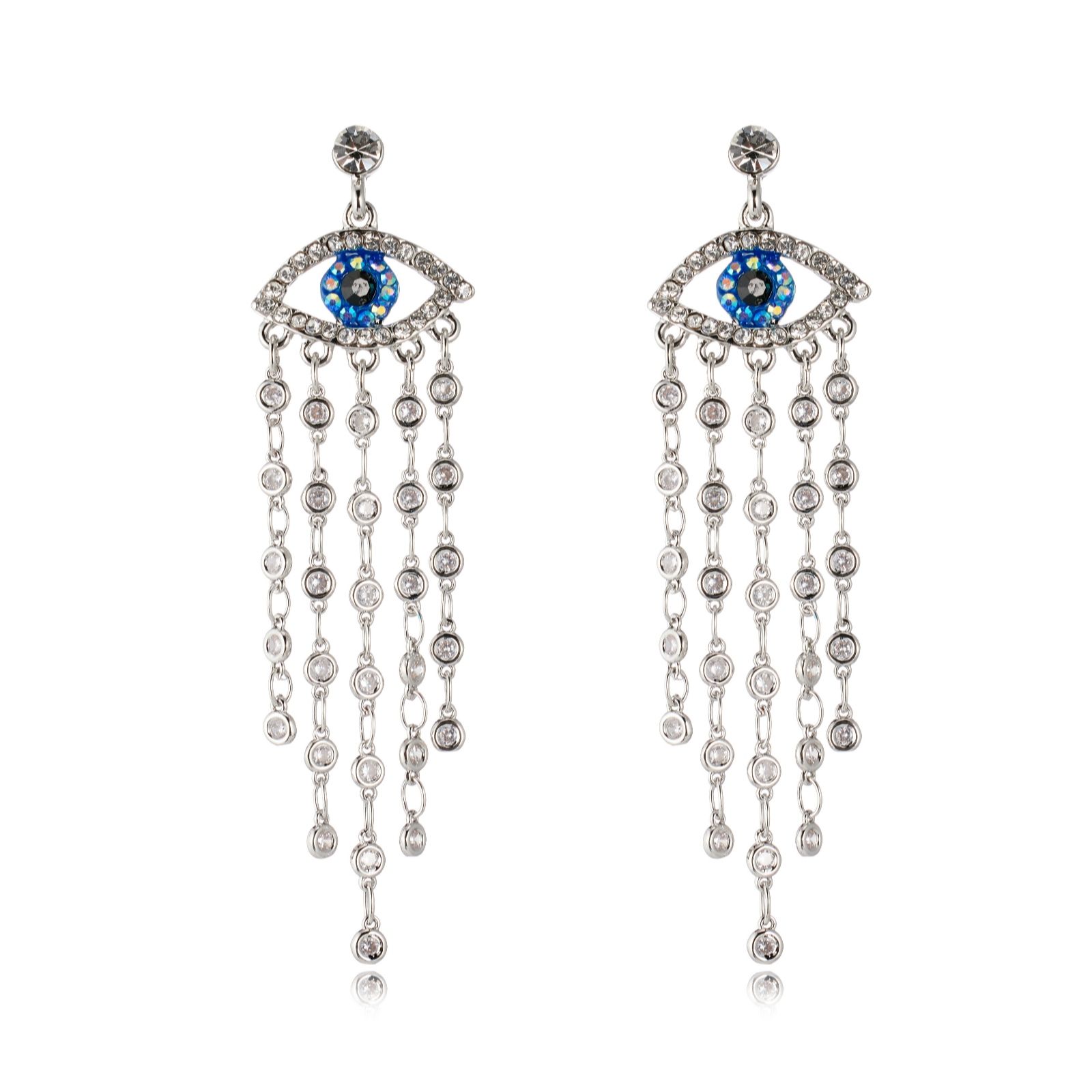 Butler & Wilson Crystal Shower Eye Earrings