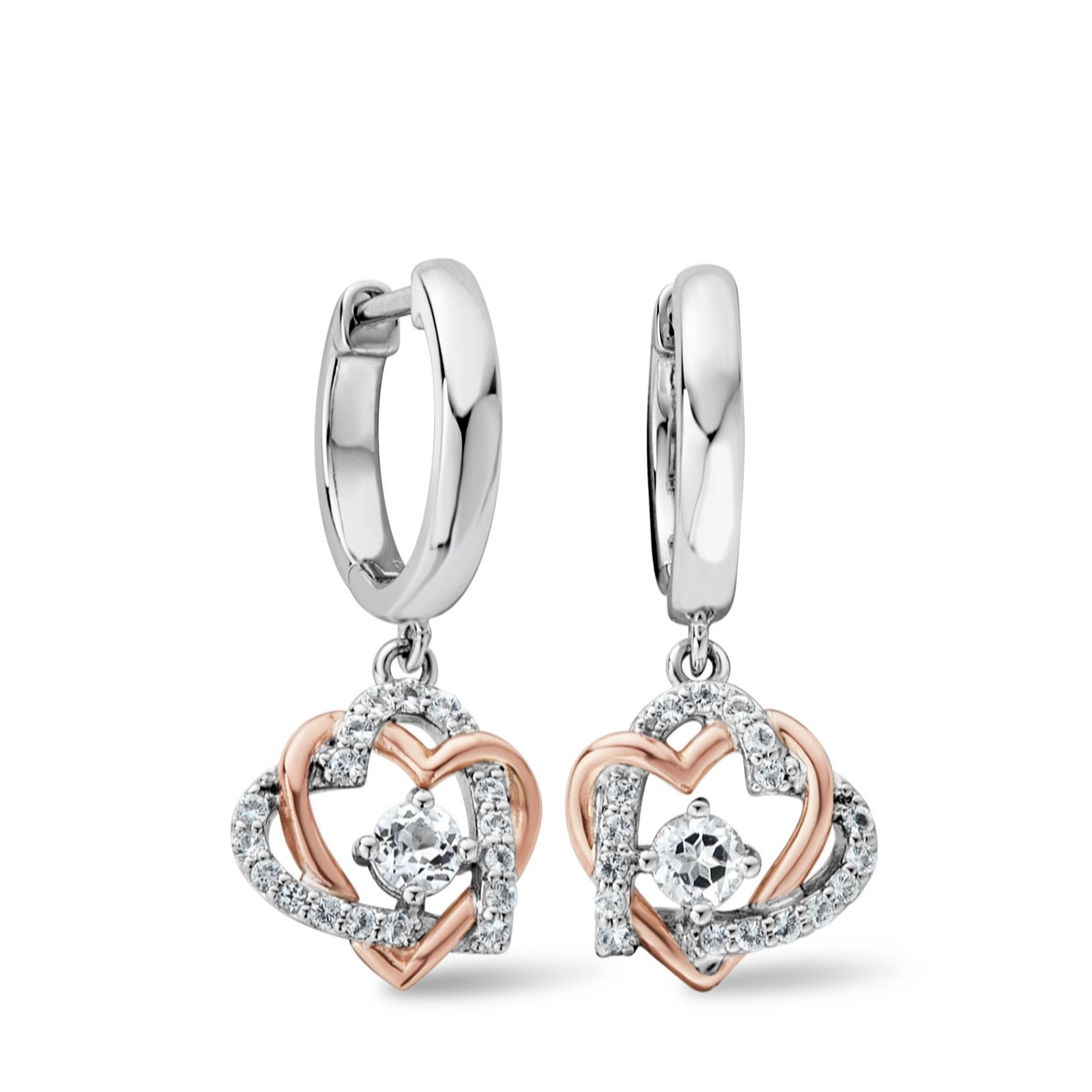Clogau Always in My Heart Silver Drop Earrings