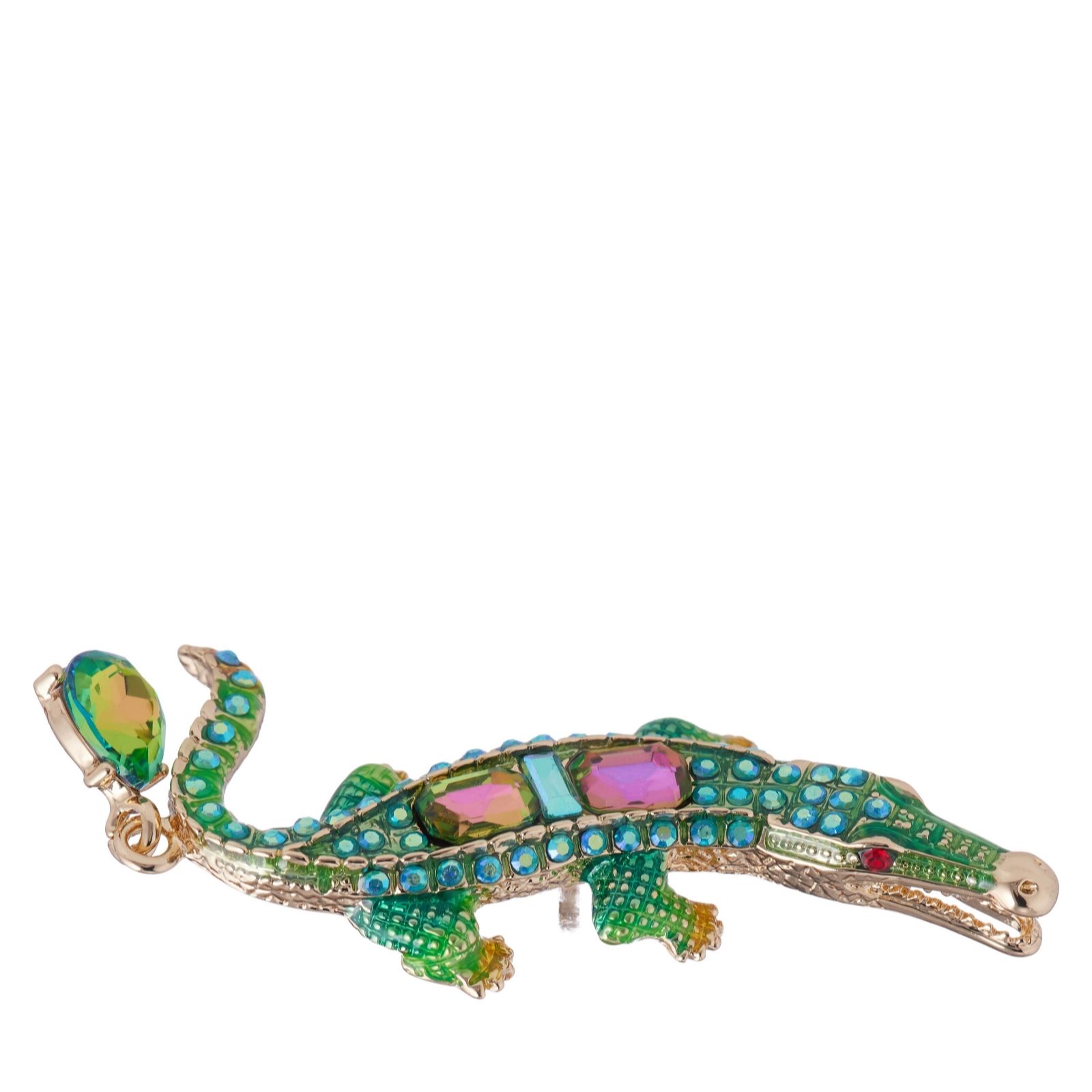 Butler & Wilson Jewellery Green Butler & Wilson Crocodile Clutch Pin