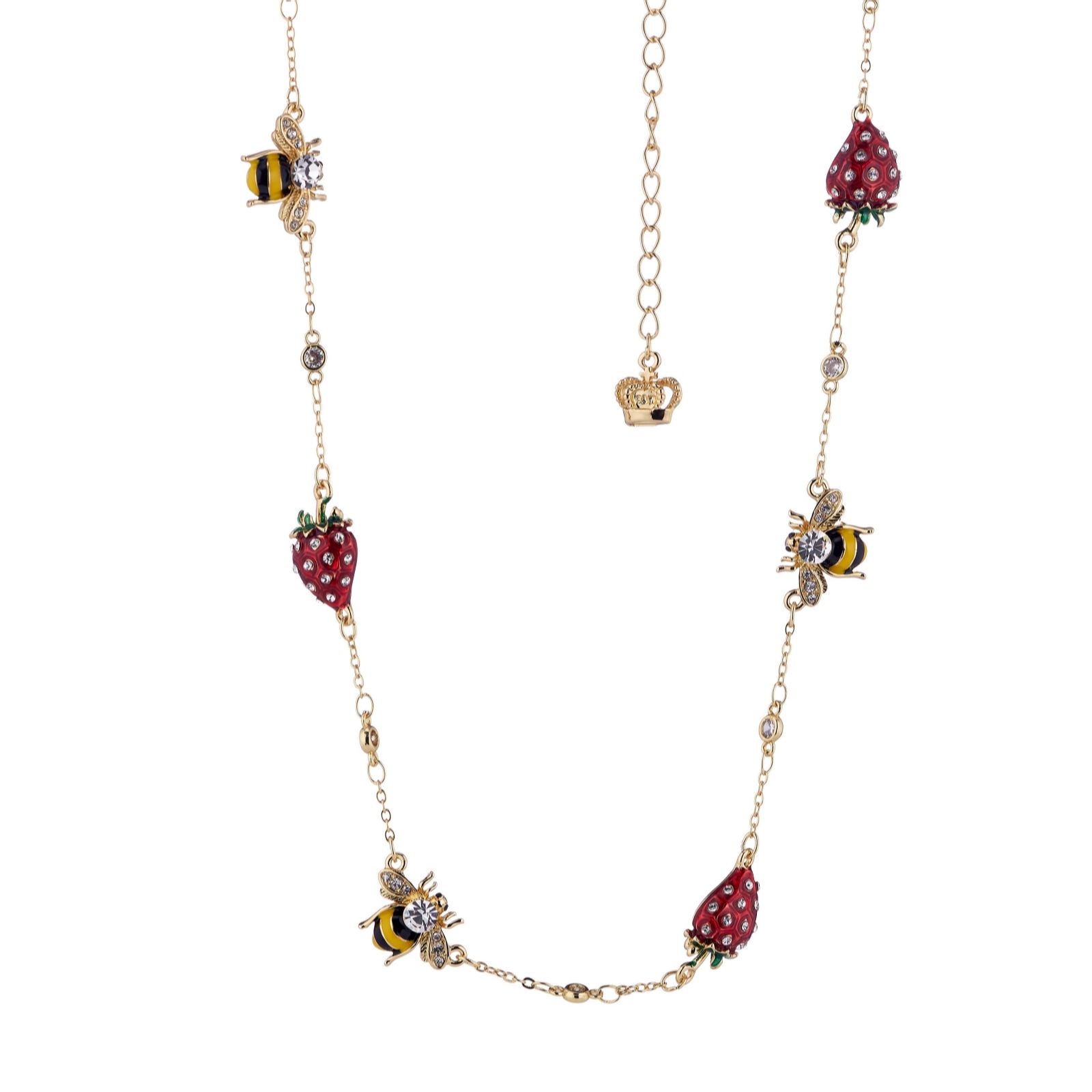 Butler & Wilson Jewellery Gold Butler & Wilson Strawberry & Bee Necklace