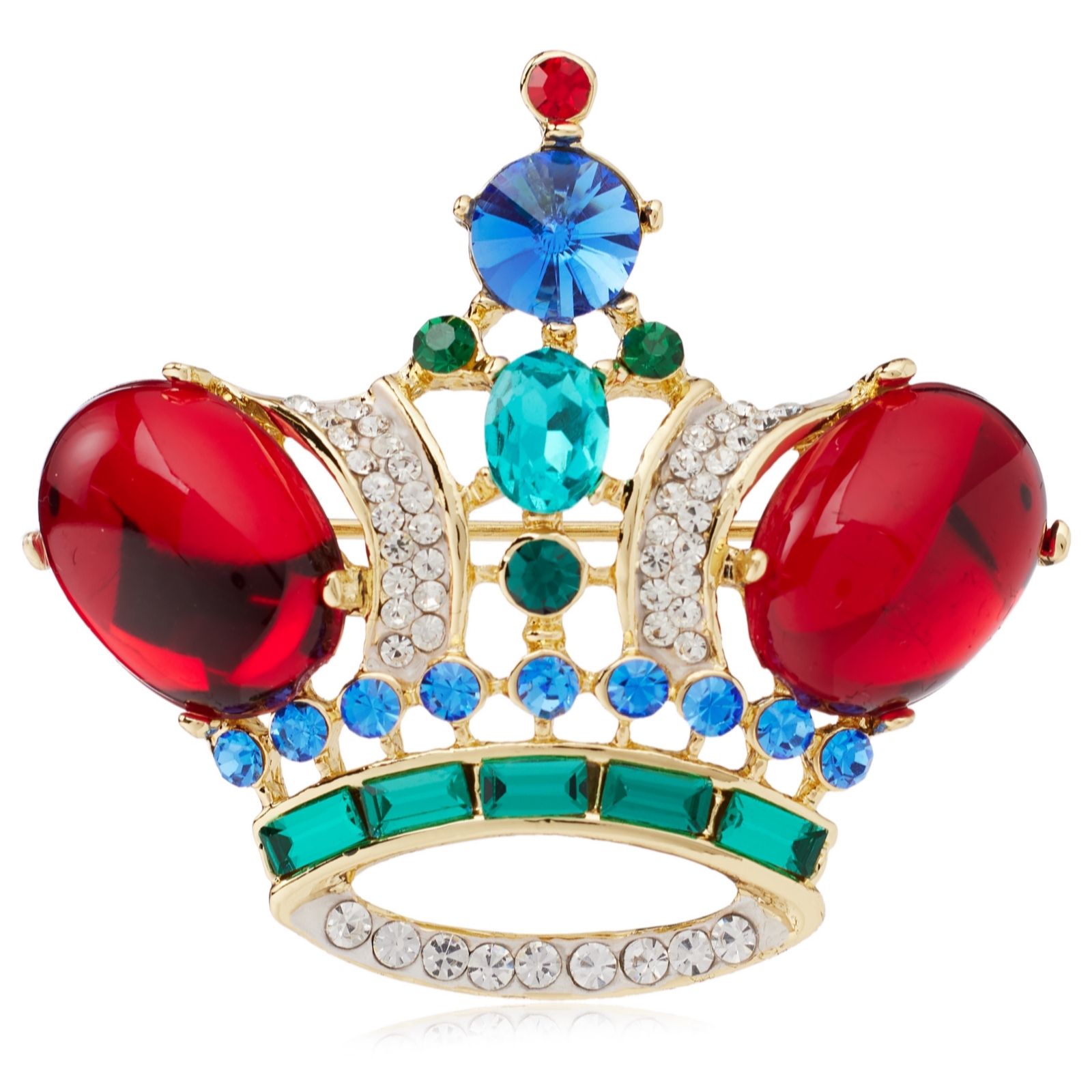 Butler & Wilson Jewellery Gold Multi Butler & Wilson Regal Crown Brooch