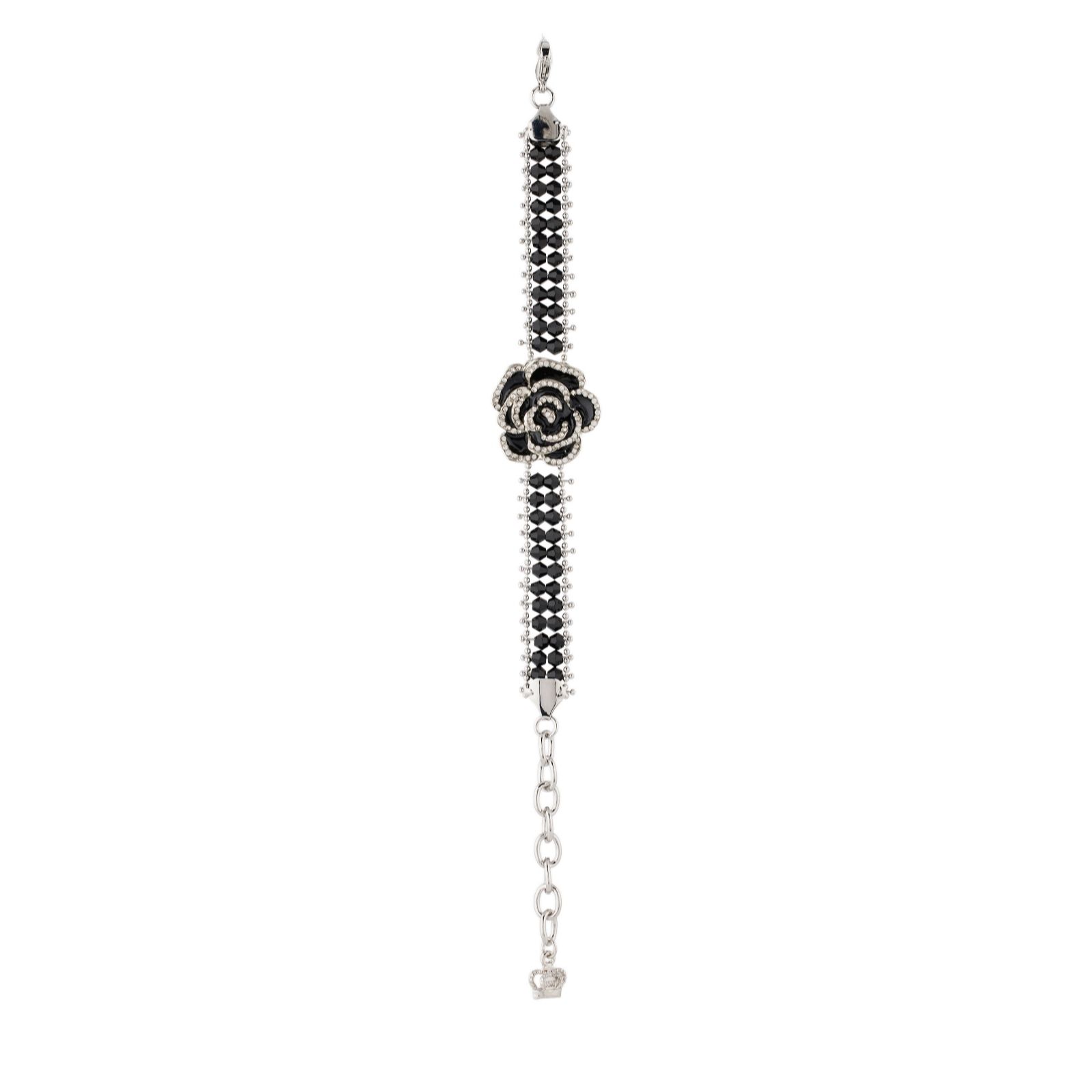 Butler & Wilson Jewellery Rhodium Butler & Wilson Crystal Rose Bracelet