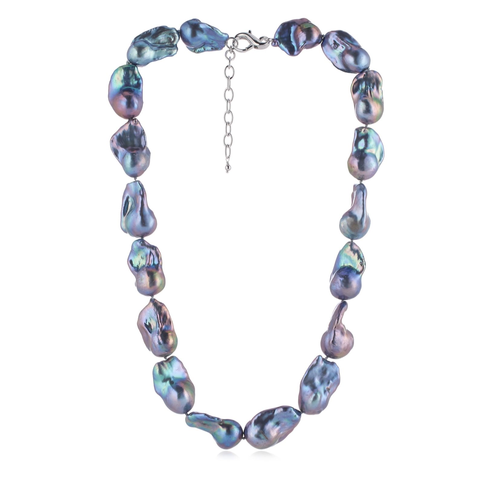 Larapearl Blue Lara Pearl Private Reserve Nucleated Baroque Pearl Necklace