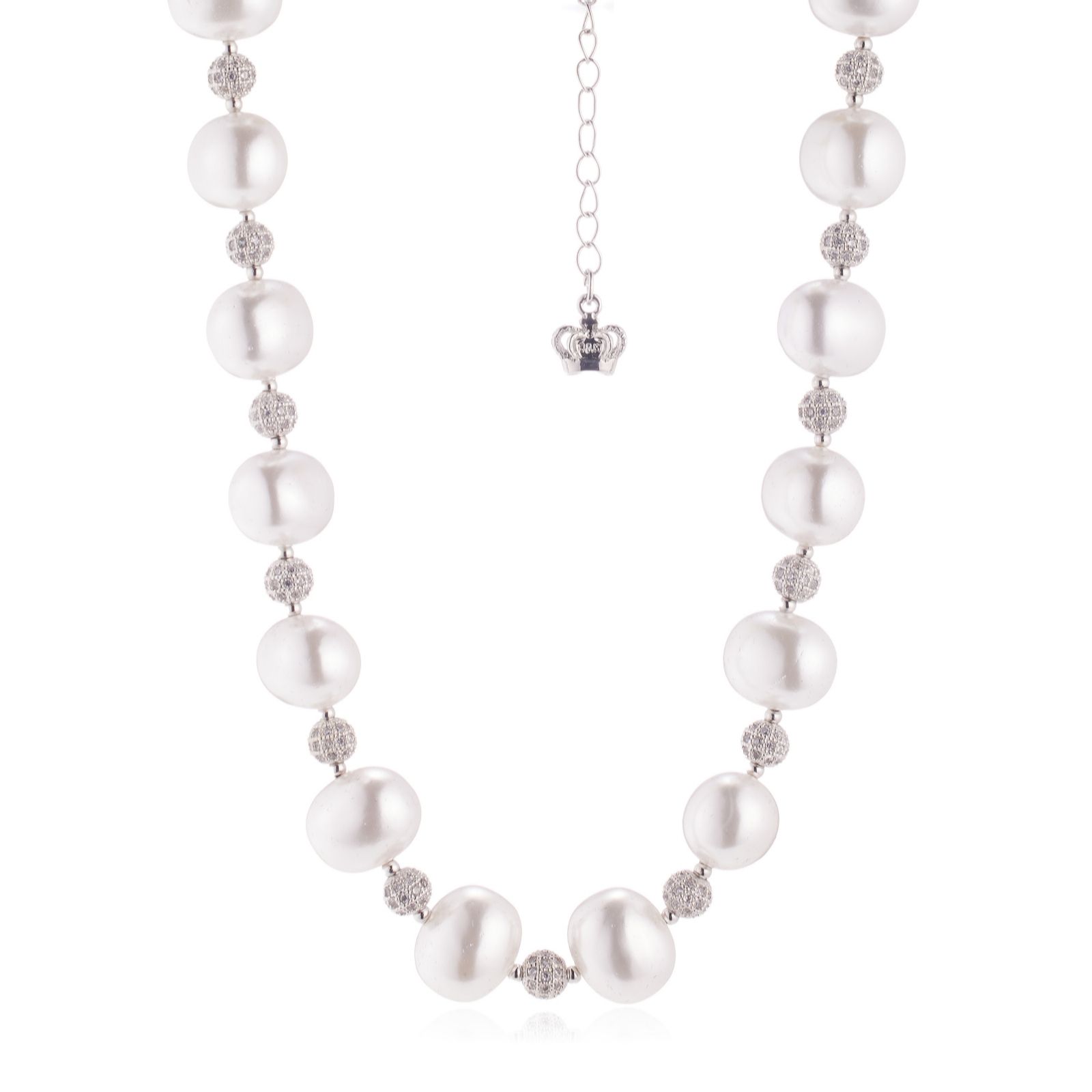 Butler & Wilson Jewellery Grey Butler & Wilson Pearl And Crystal Necklace