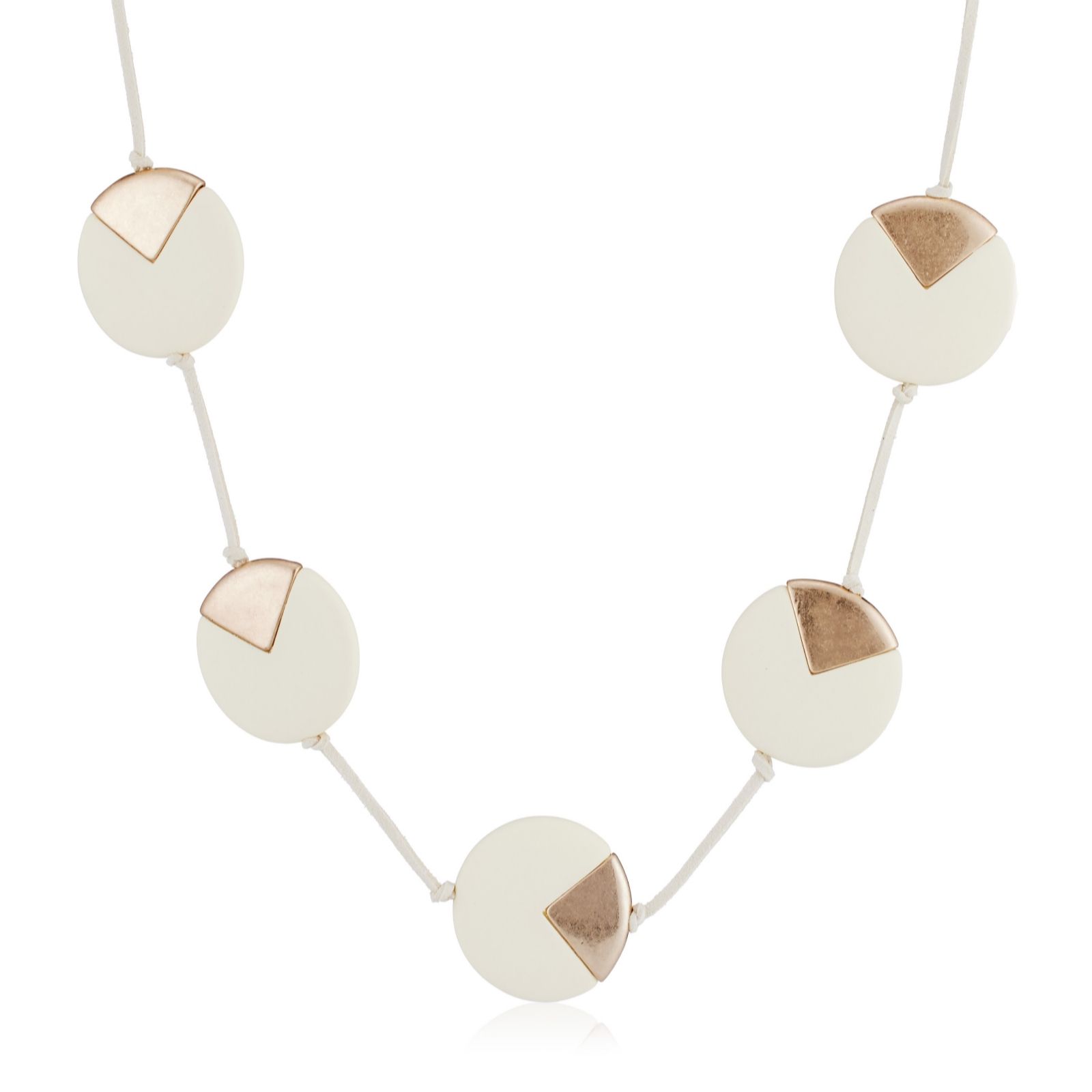 MarlaWynne Colorblock Circle Station Necklace