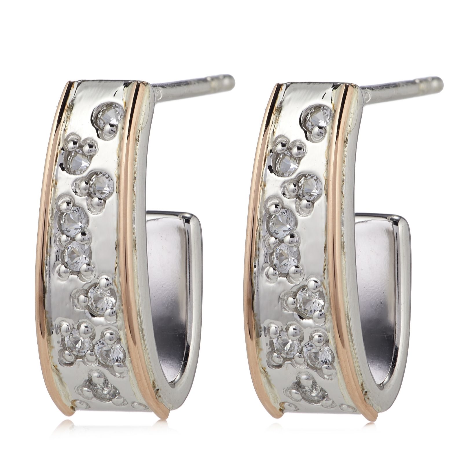 Clogau Cariad Sparkle Half Hoop Drop Earrings Sterling Silver